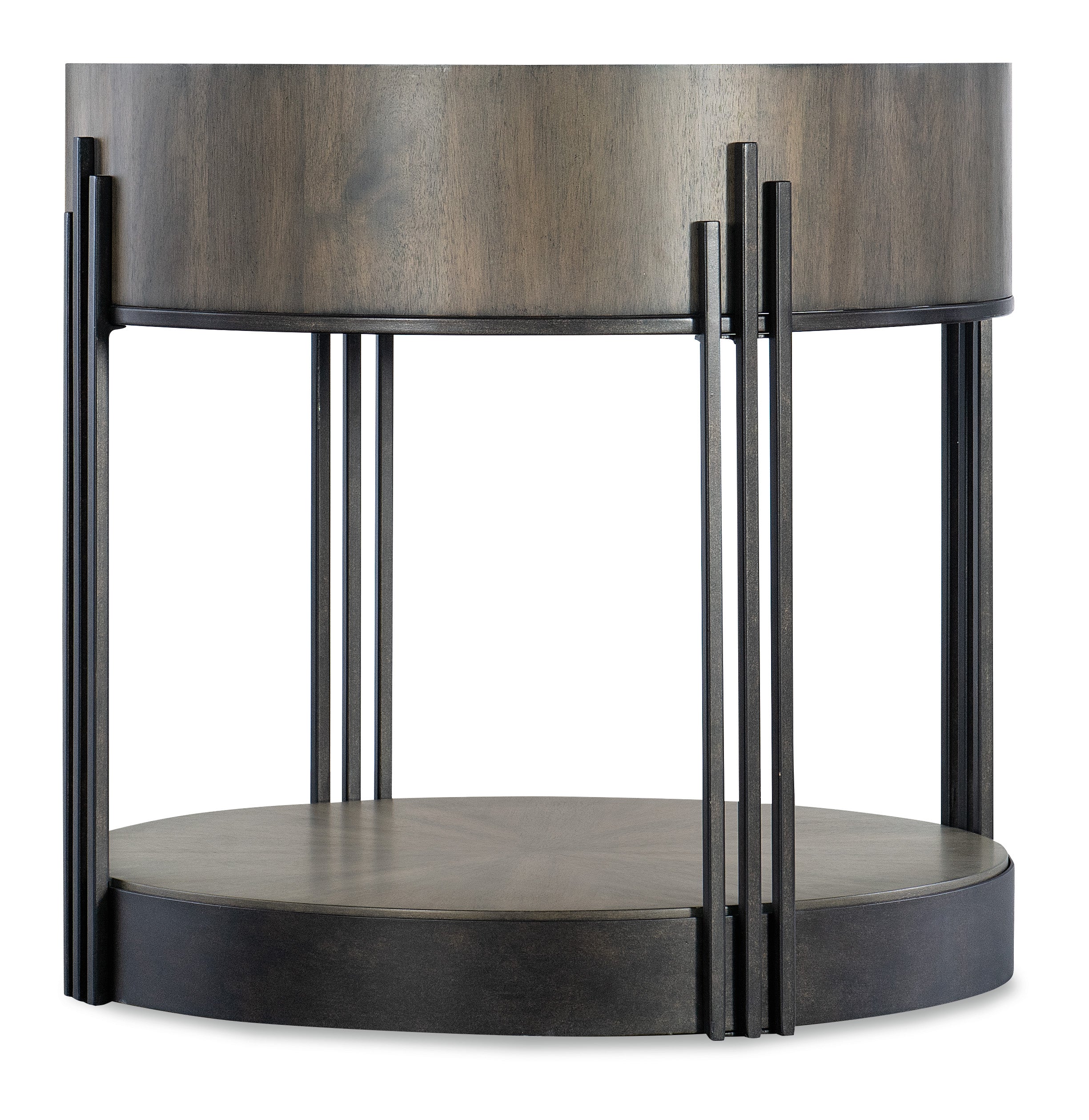 Hooker Furniture Commerce & Market Skyline Side Table in Dark Brown