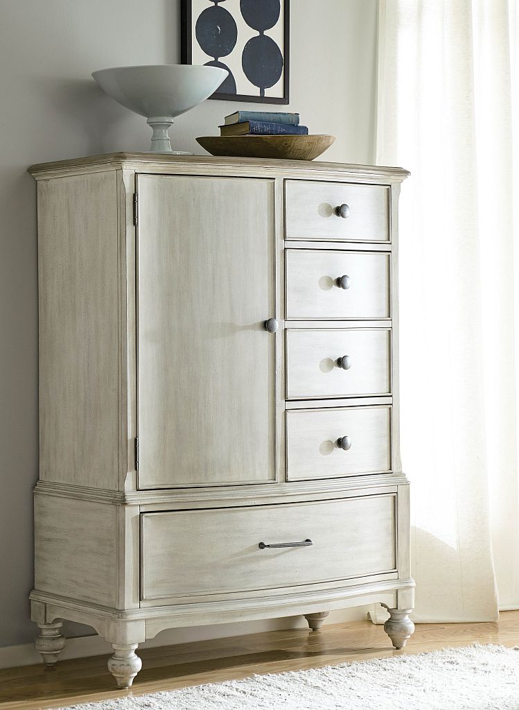 American Drew Litchfield Calvin Door Chest in Sun Washed/Driftwood