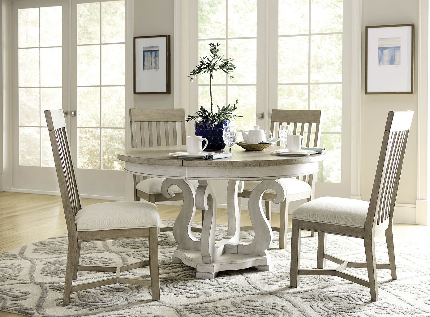 American Drew Litchfield James Side Chair in Driftwood
