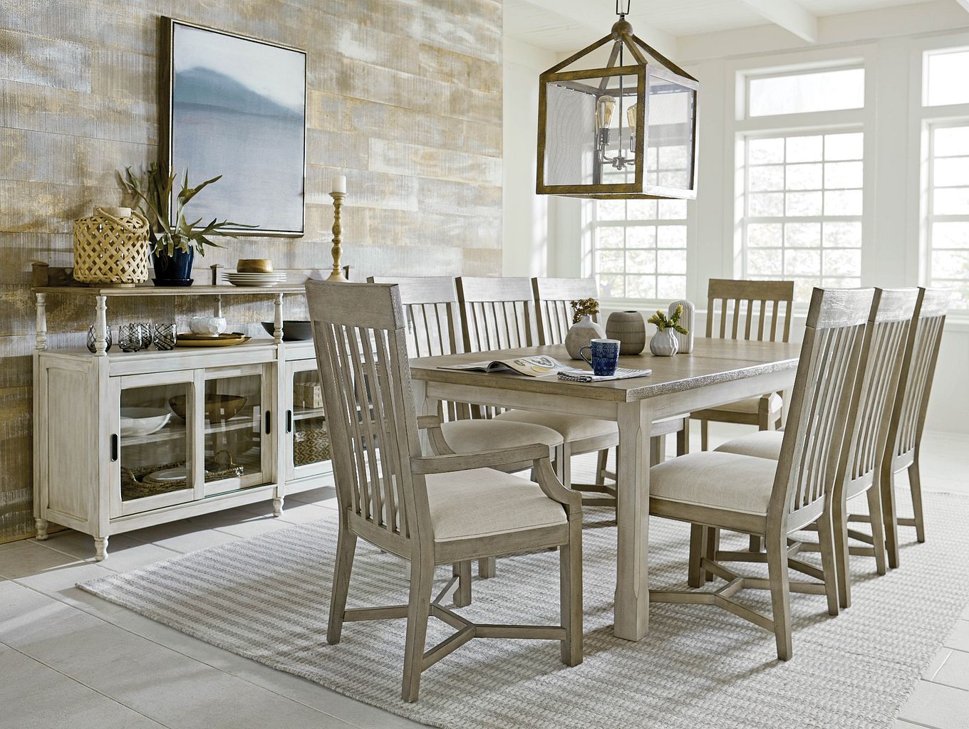 American Drew Litchfield James Arm Chair in Driftwood