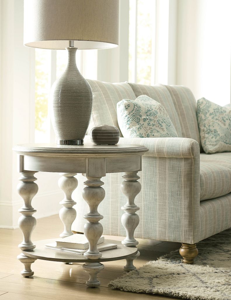 American Drew Litchfield Blakeney End Table in Sun Washed/Driftwood