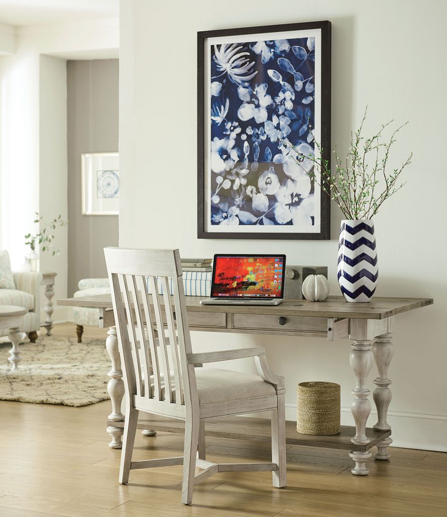 American Drew Litchfield James Arm Chair in Sun Washed