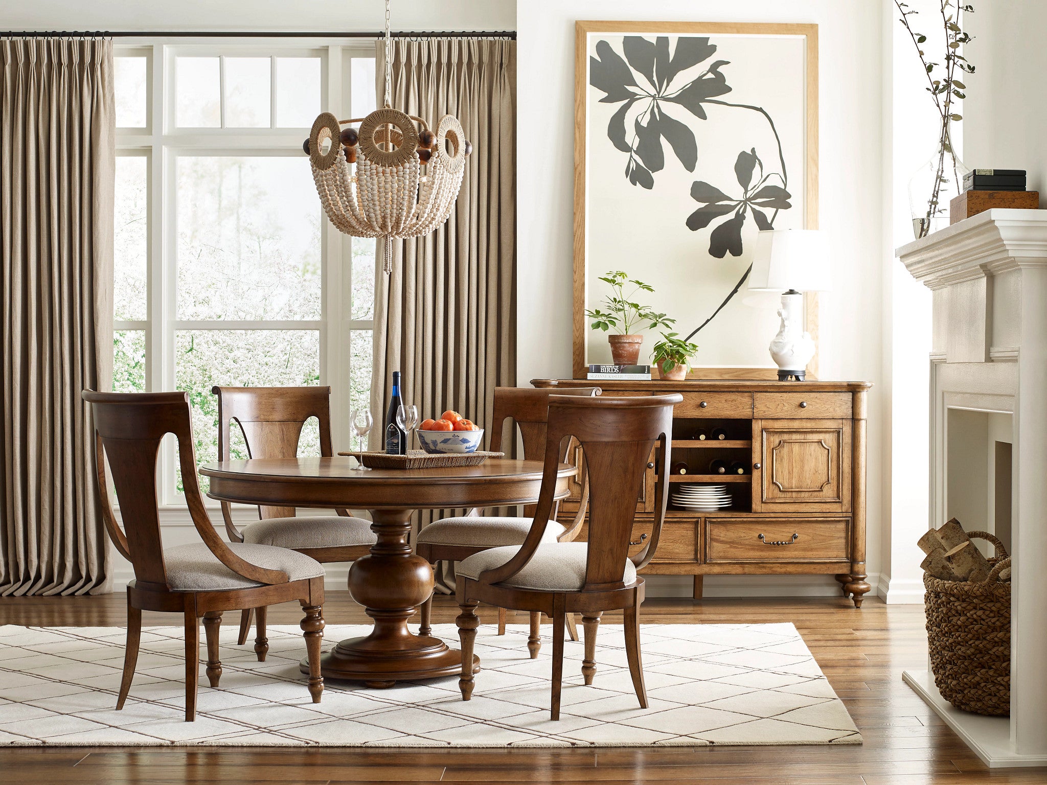 American Drew Berkshire Annette Dining Chair in Cognac