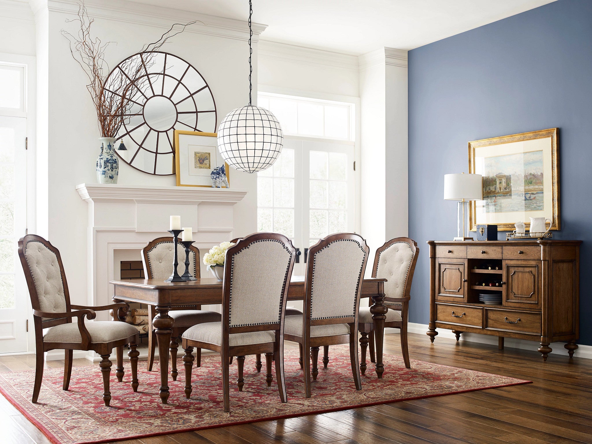 American Drew Berkshire Ervin Leg Table in Cognac