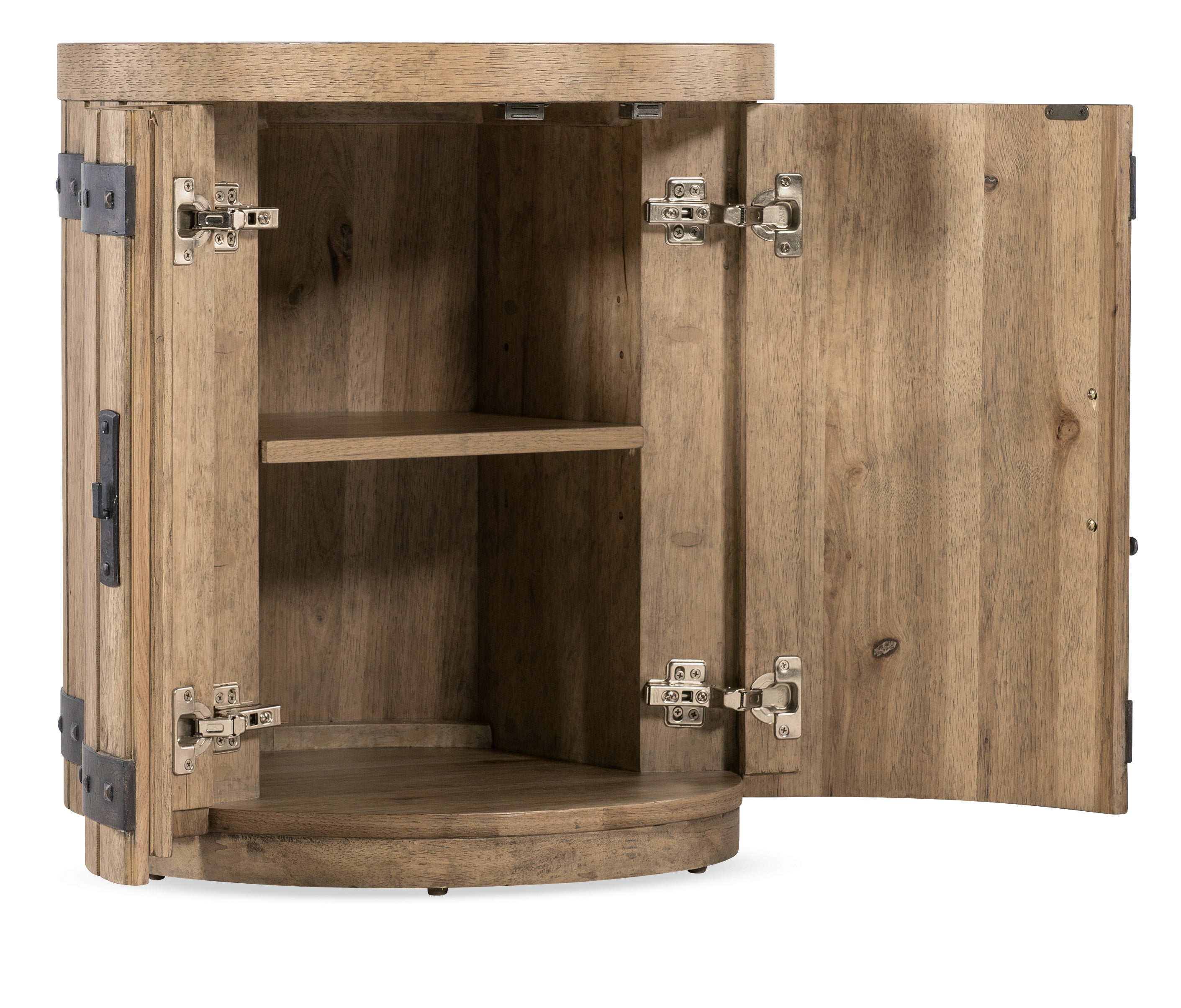 Hooker Furniture Vineyard Row Wine Barrel End Table in Light Wood