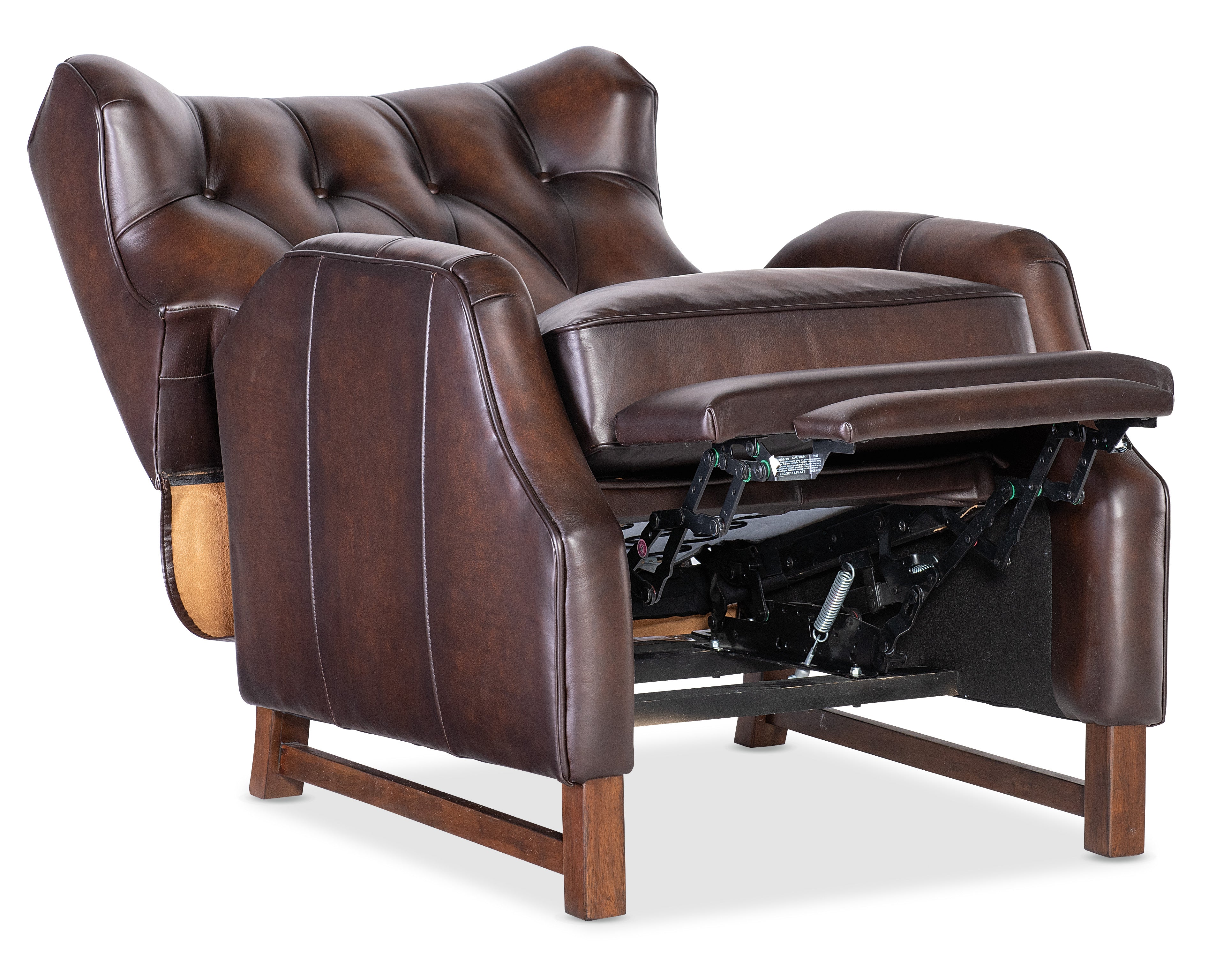 Hooker Furniture Henderson Press Back Recliner in Brown