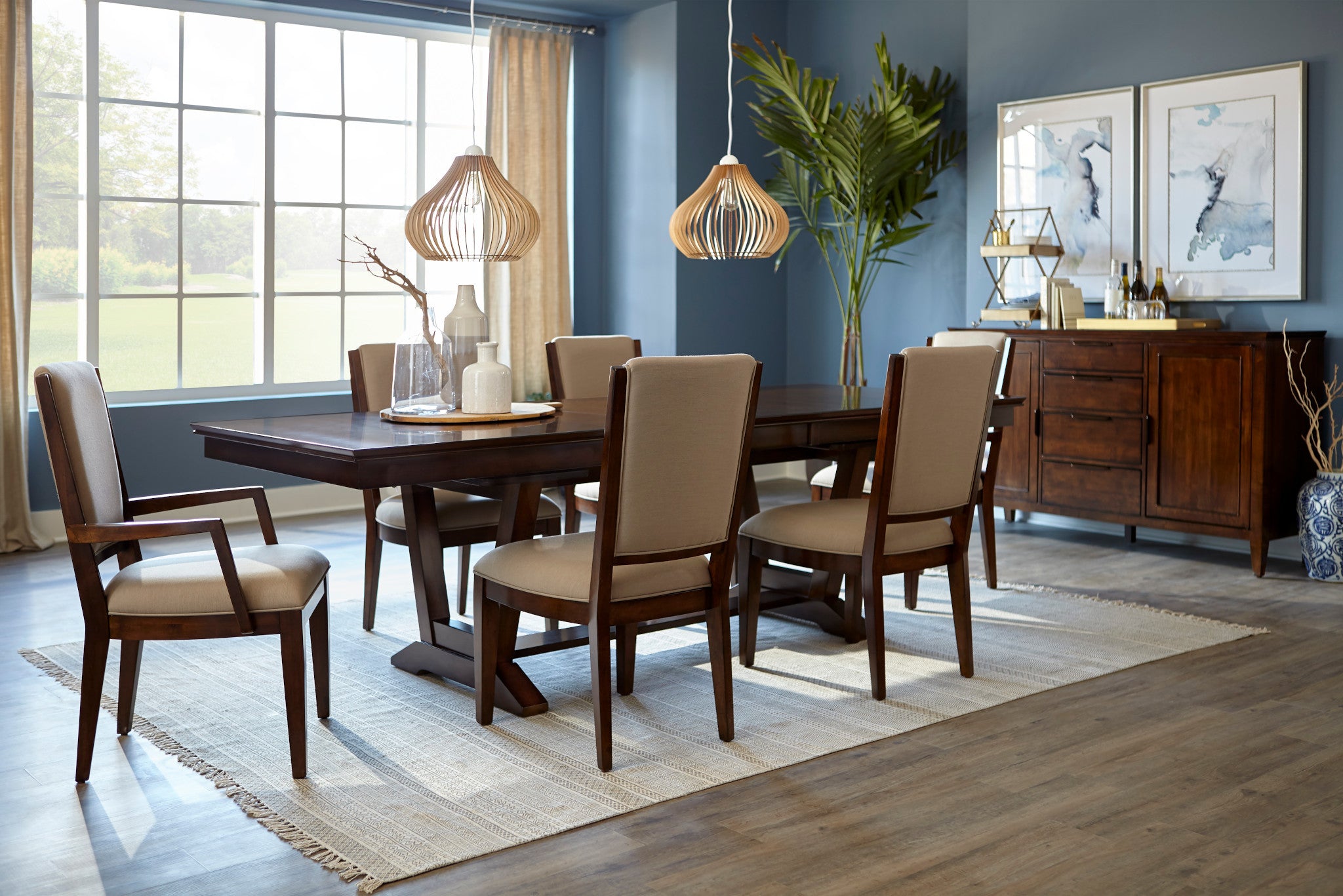Kincaid Furniture Elise Capris Rectangular Dining Table in Amaretto