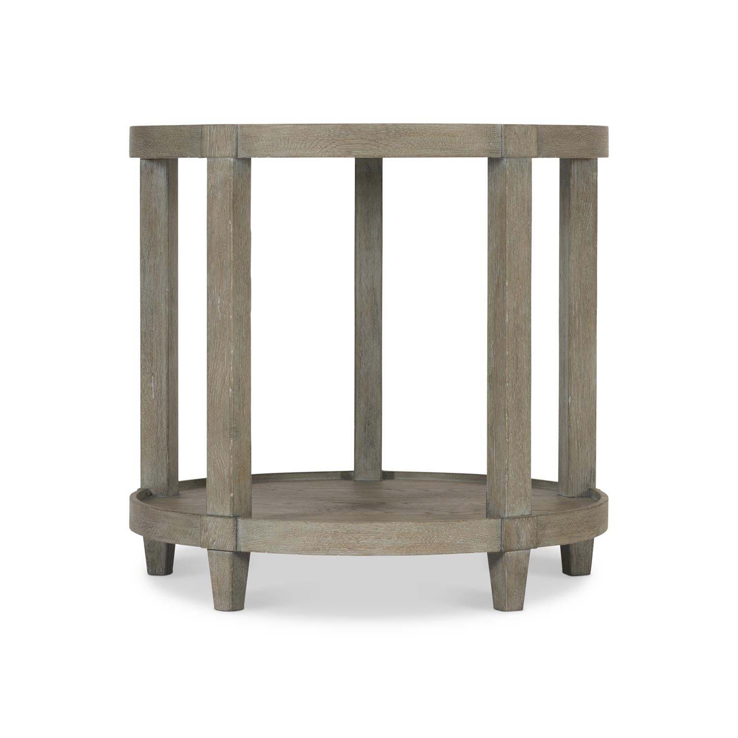 Bernhardt Furniture Albion Round Side Table in Pewter