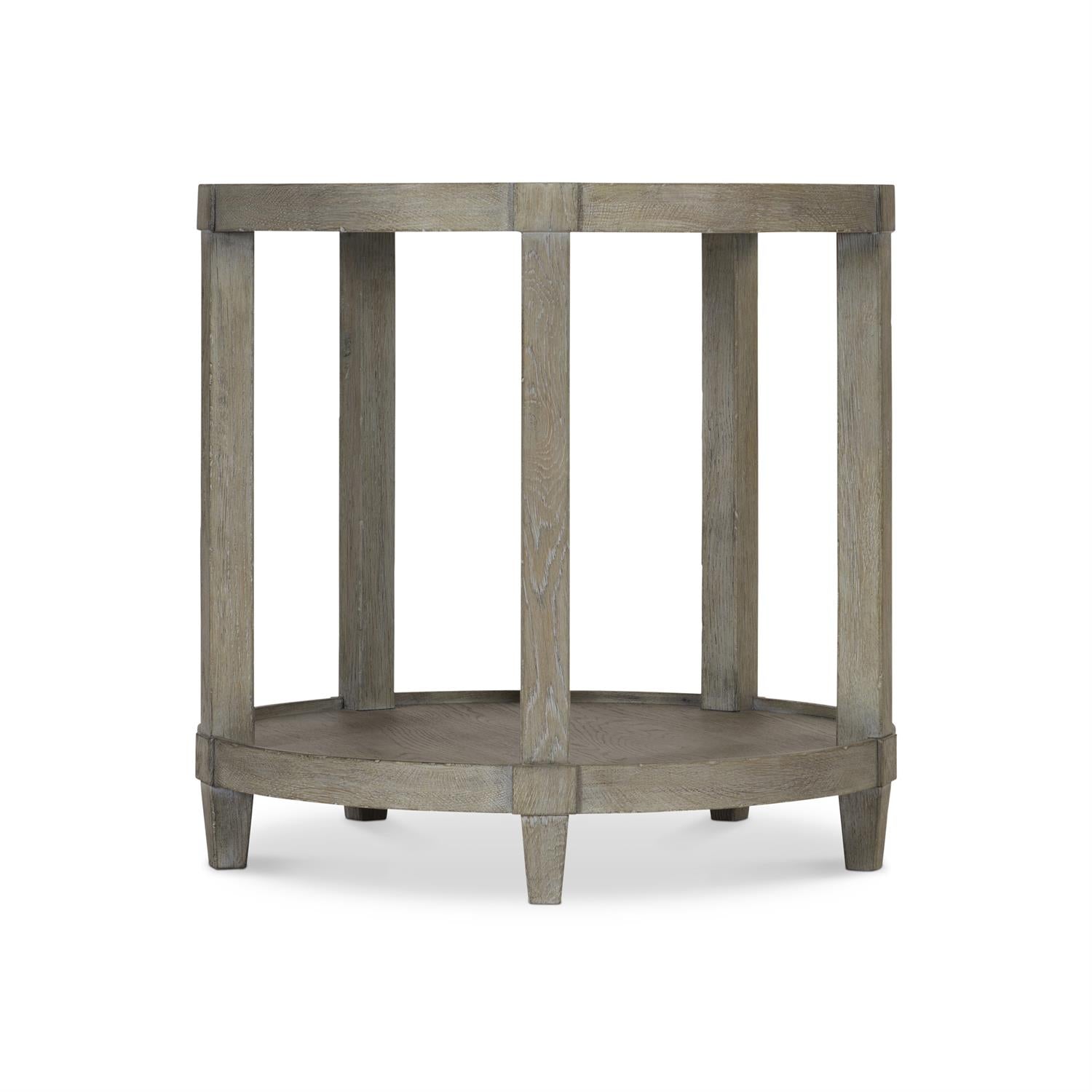 Bernhardt Furniture Albion Round Side Table in Pewter