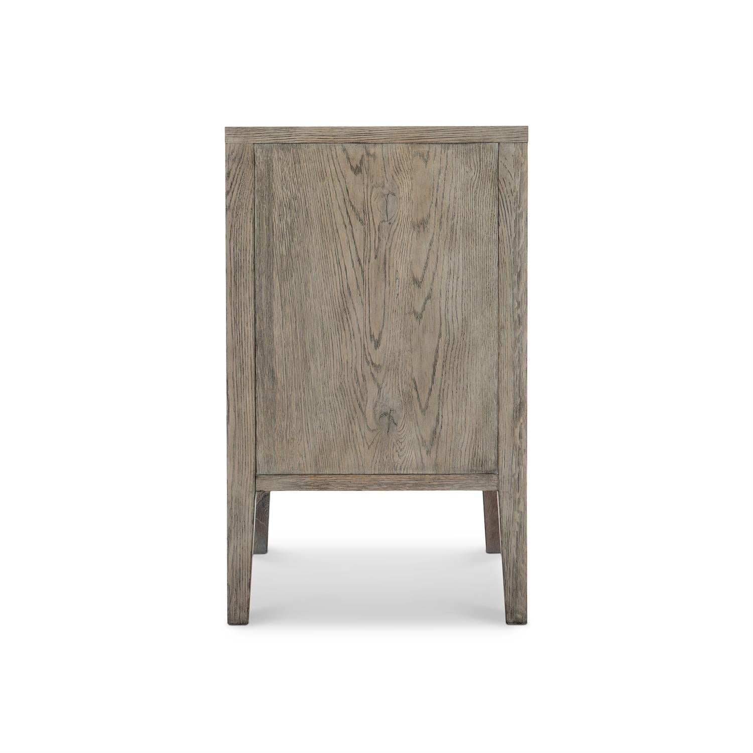 Bernhardt Furniture Albion Two Drawer Nightstand in Pewter