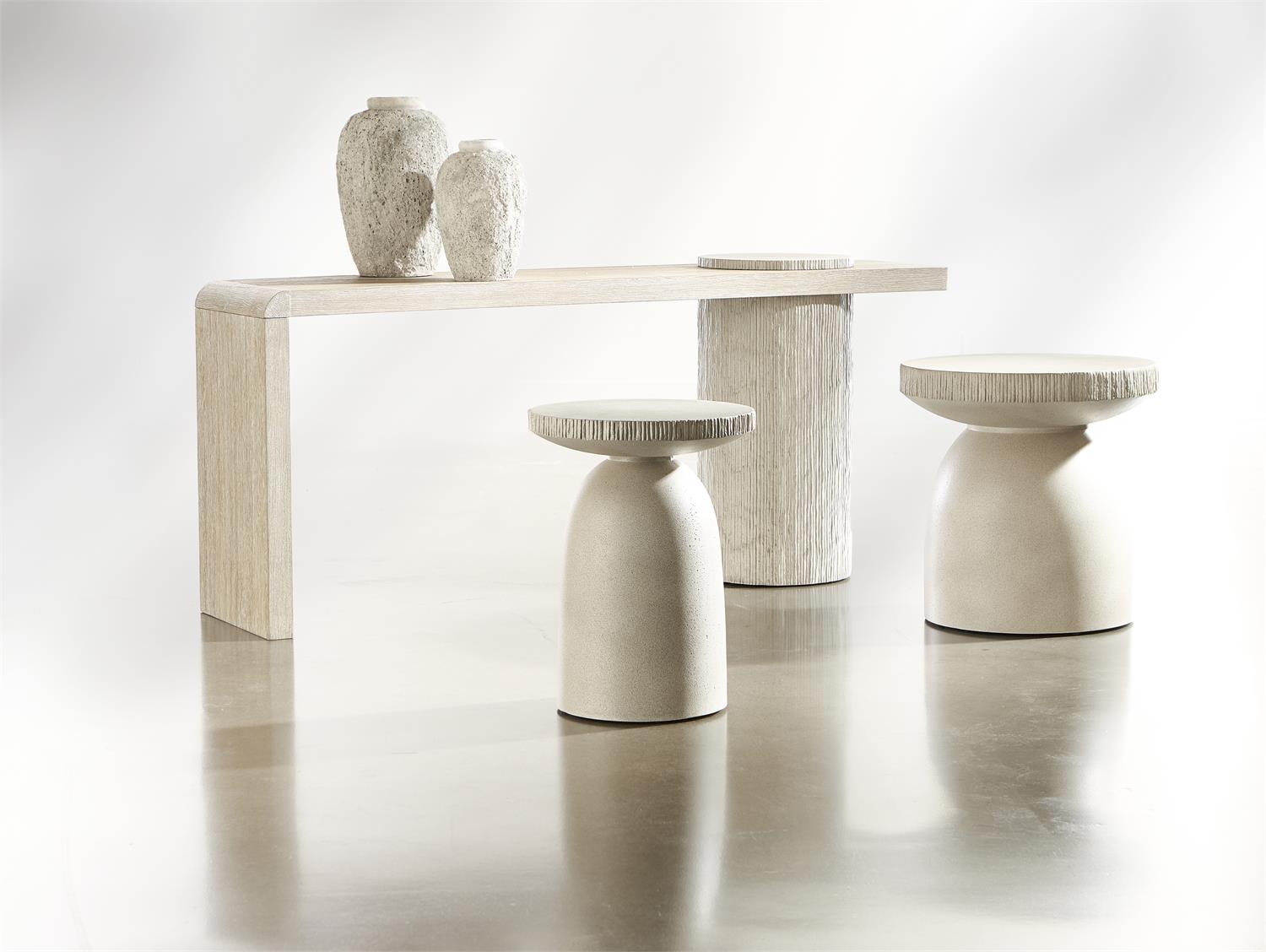 Bernhardt Furniture Antibes Console Table in Pewter