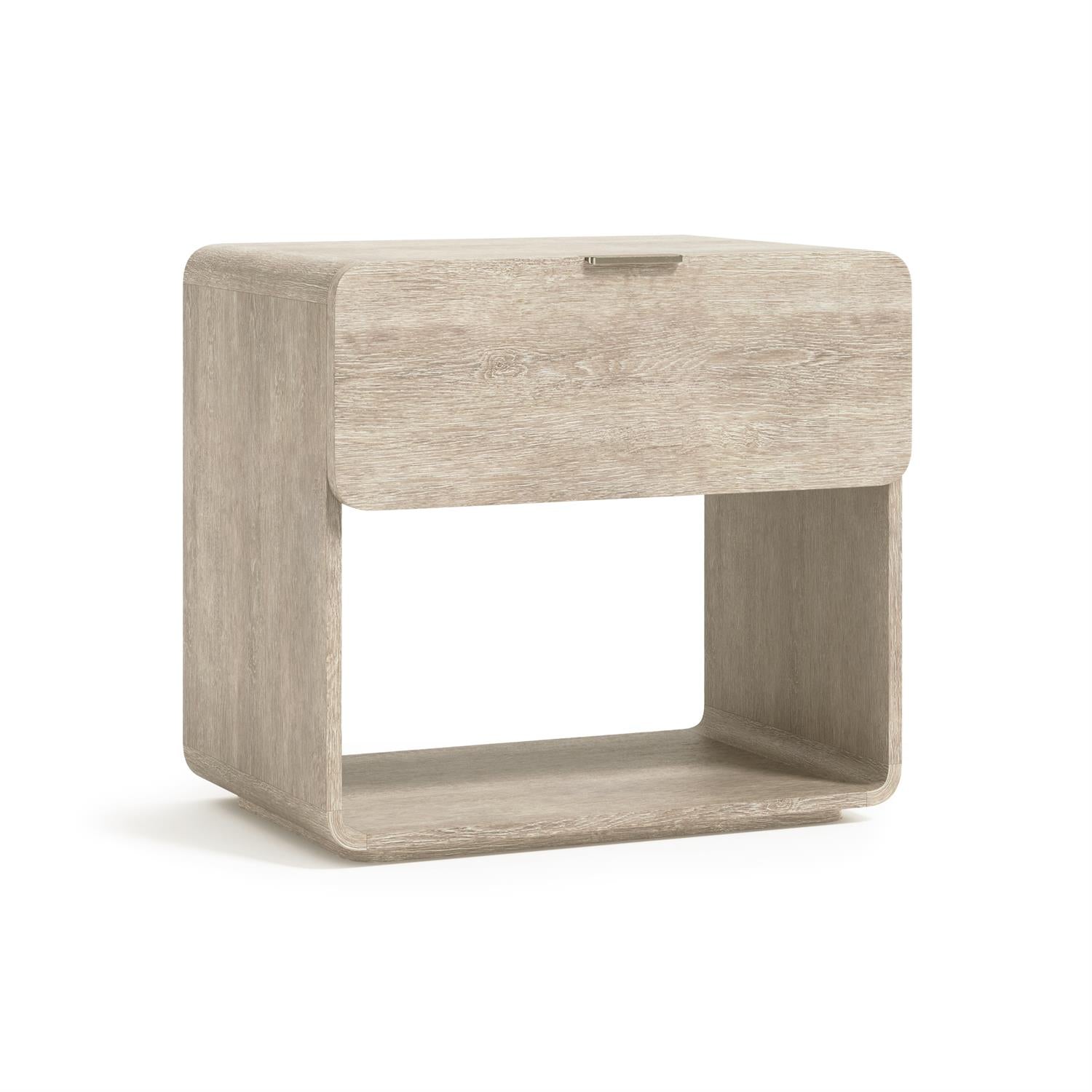 Bernhardt Furniture Antibes Open Nightstand in Pewter