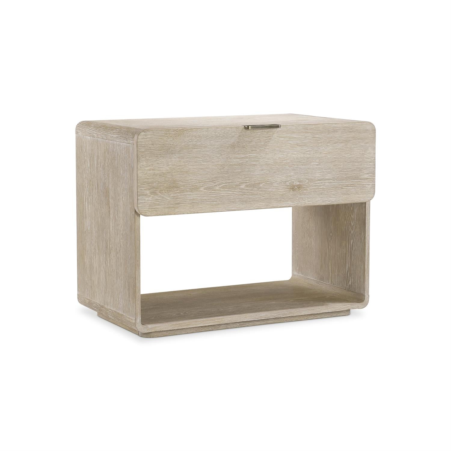 Bernhardt Furniture Antibes Nightstand One Drawer in Pewter