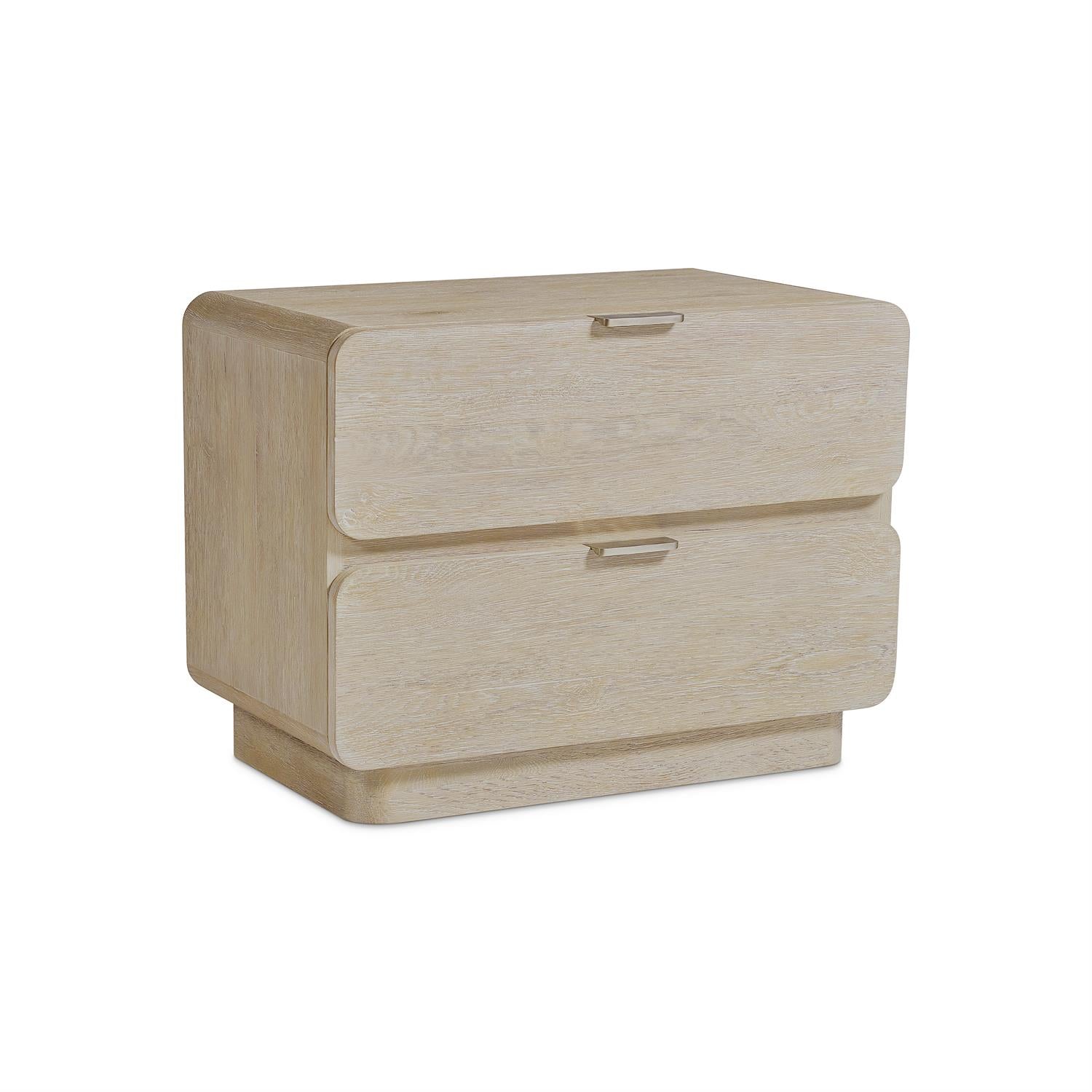 Bernhardt Furniture Antibes Nightstand Two Drawer in Pewter
