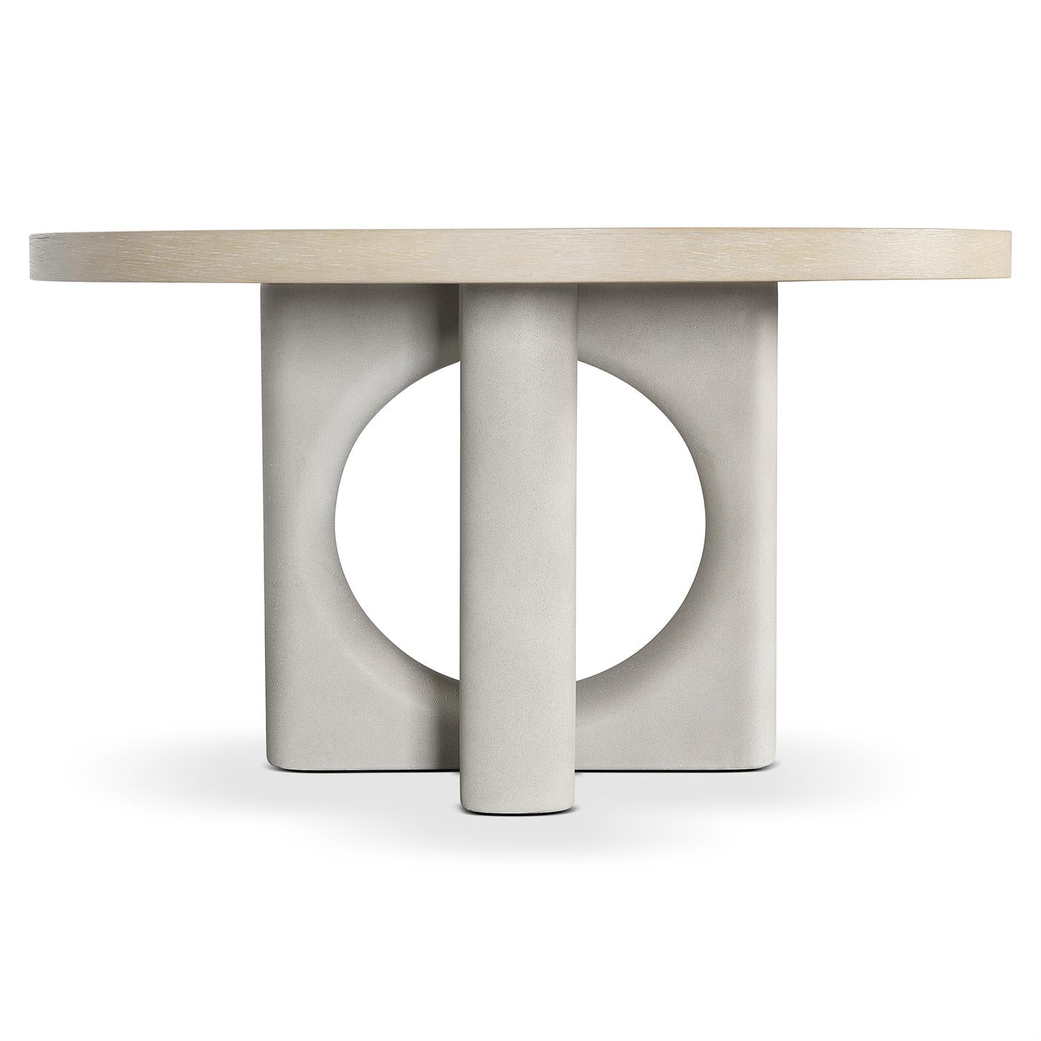 Bernhardt Furniture Antibes Round Dining Table in Pewter