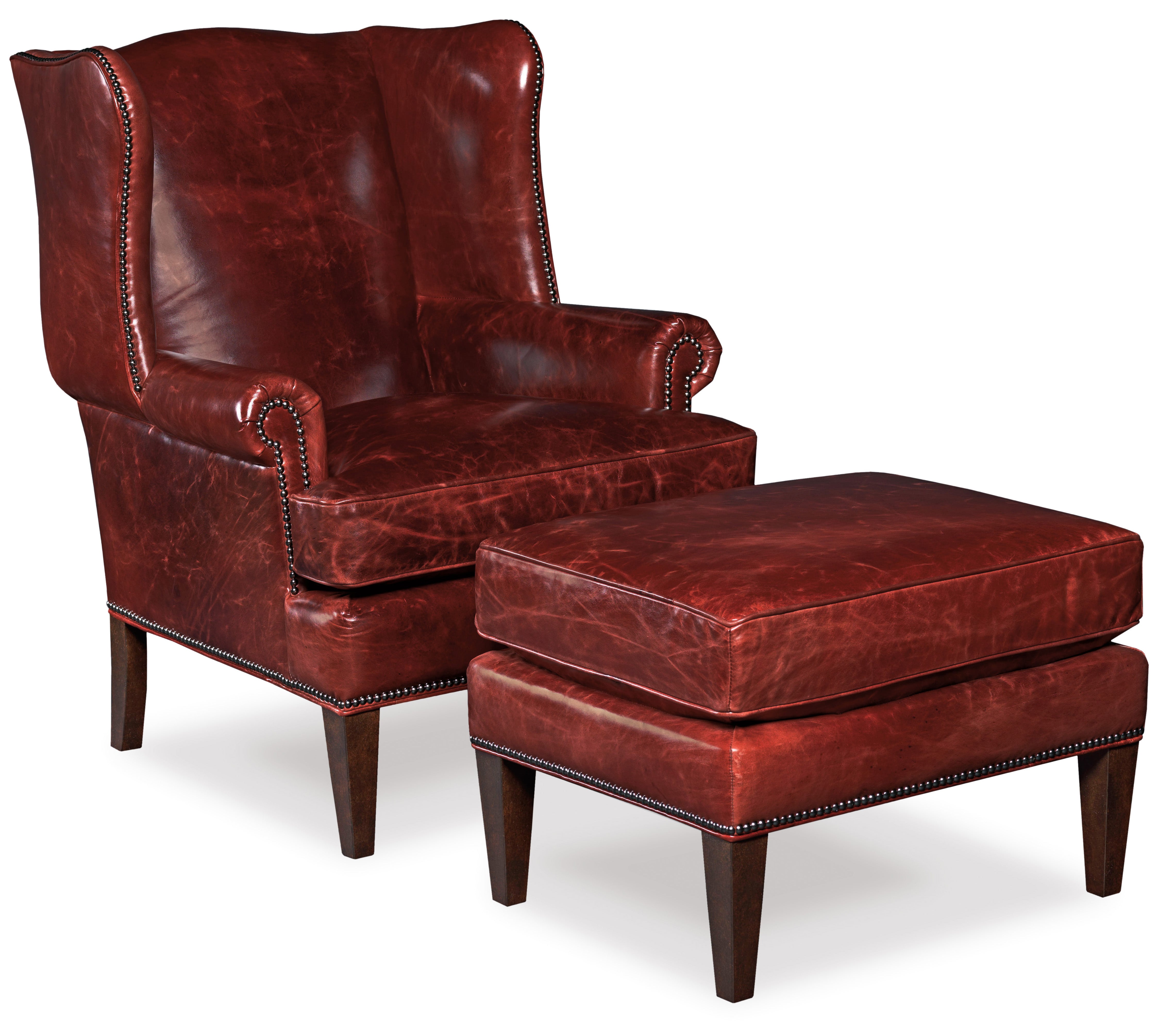 Hooker Furniture Blakeley Club Chair in Dark Red