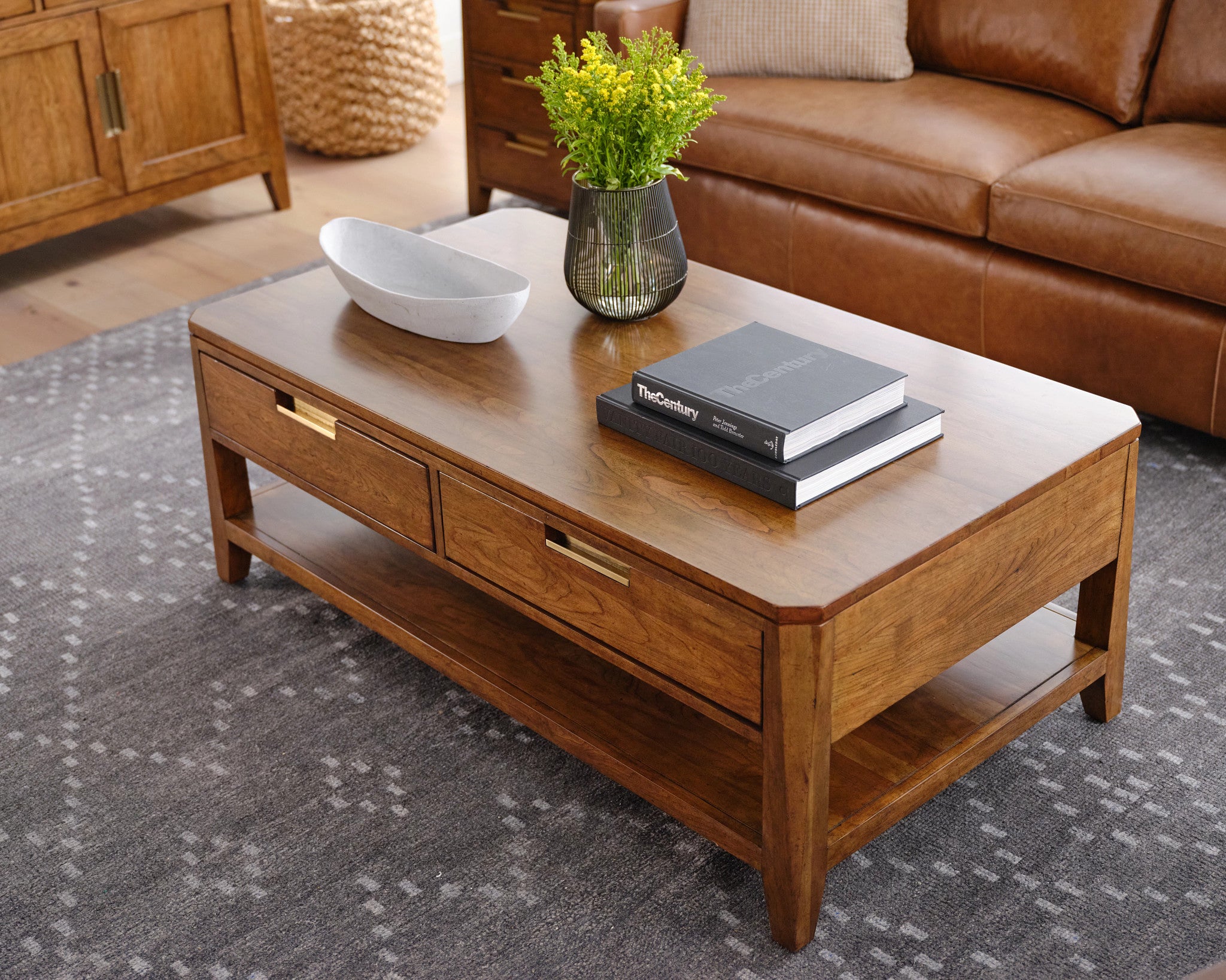 Kincaid Furniture Aspire Profile Rectangular Coffee Table in Aspire Cherry/Champagne