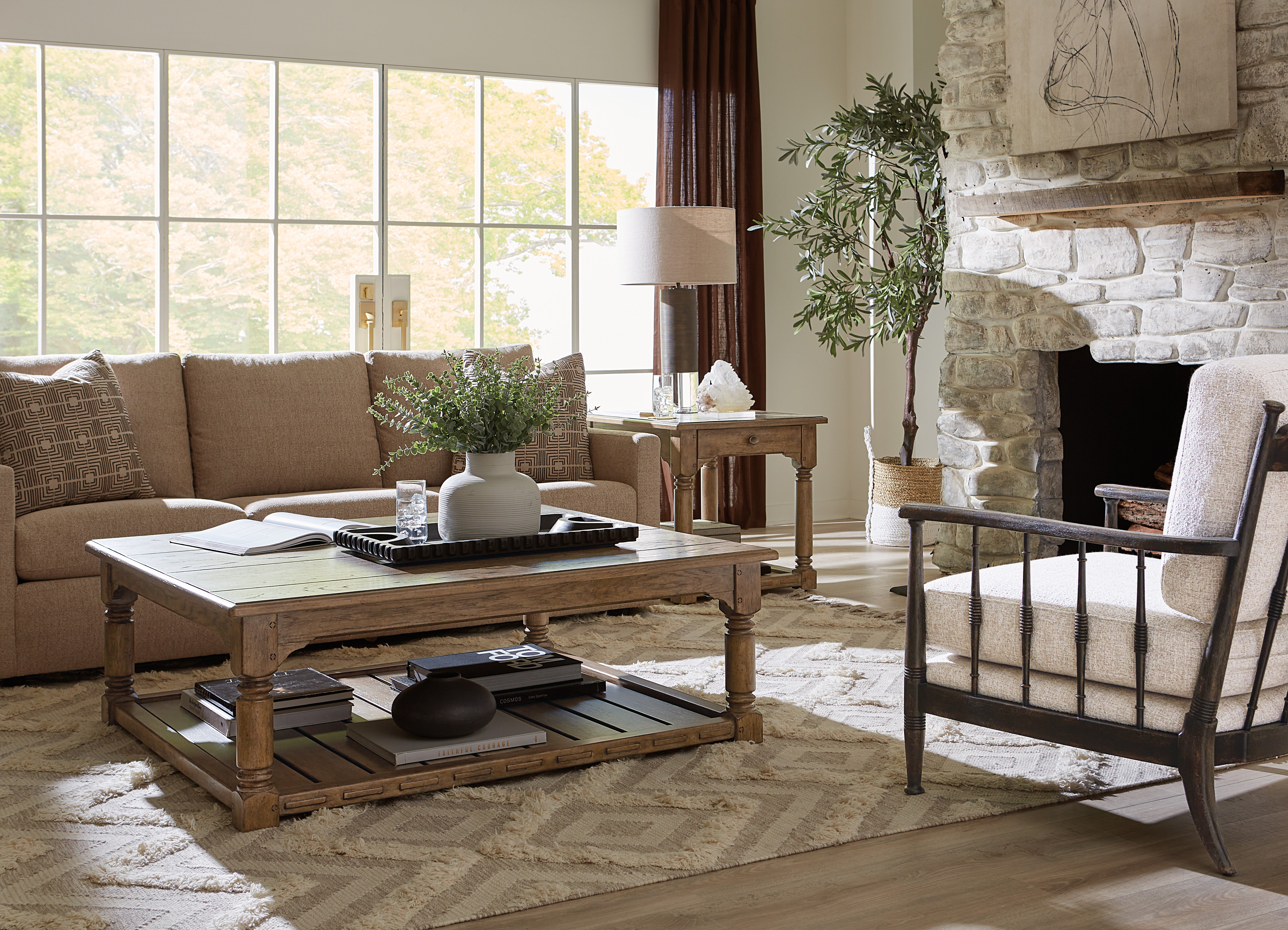 Hooker Furniture Prairie Upholstered Chair in Beige