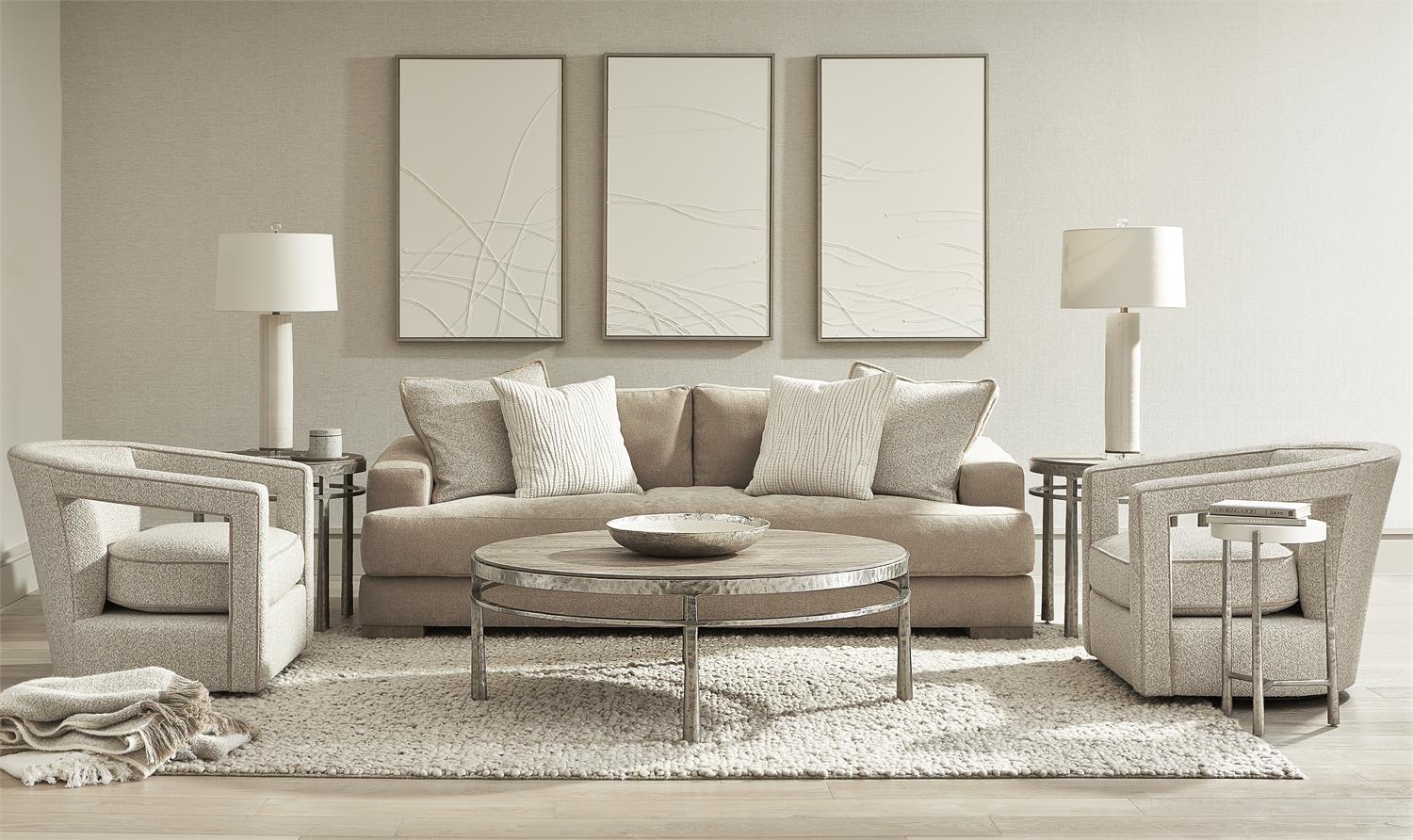 Bernhardt Furniture Aventura Round Accent Table in Marcona