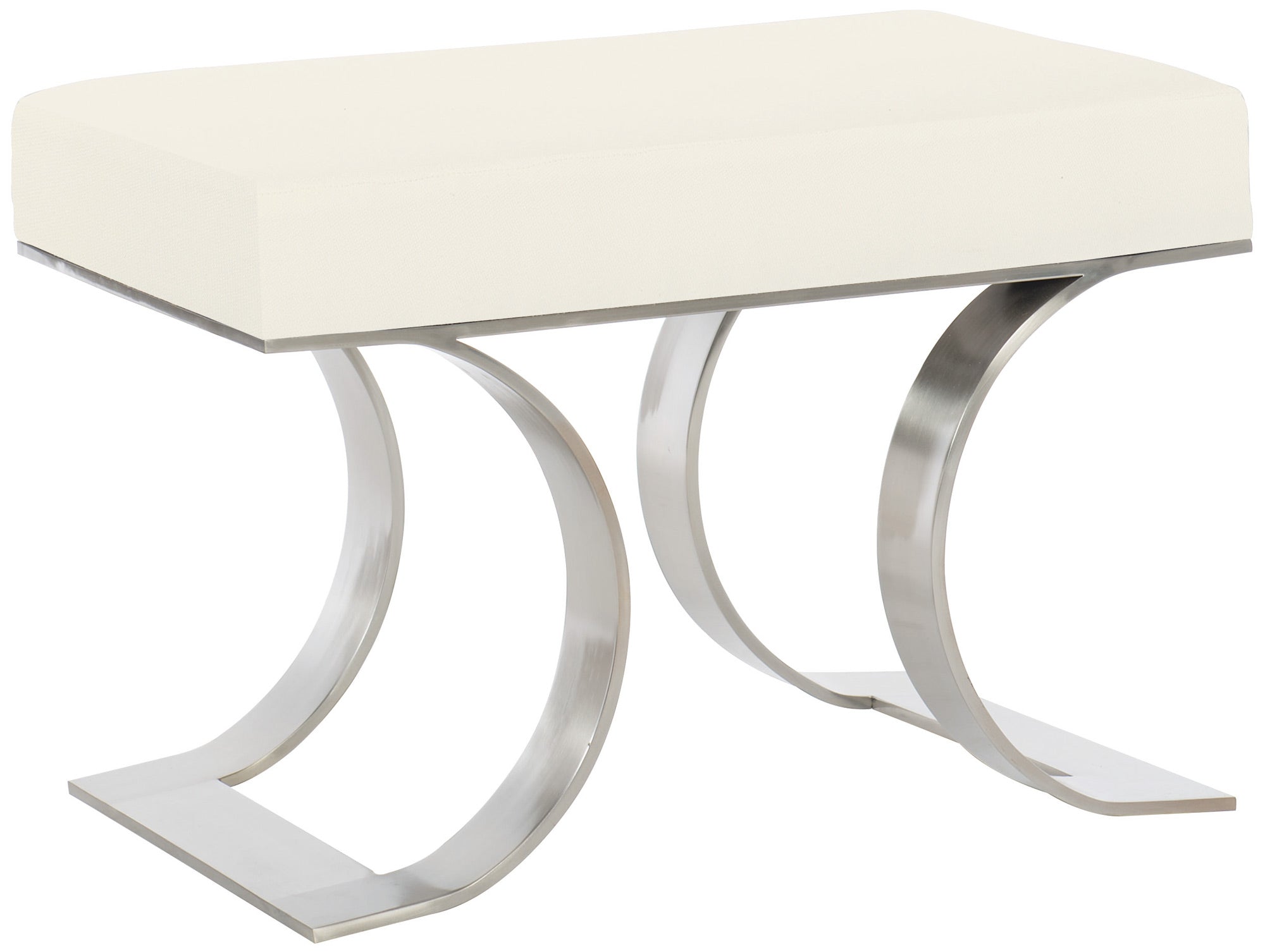 Bernhardt Furniture Axiom Bench in Linear White & Gray
