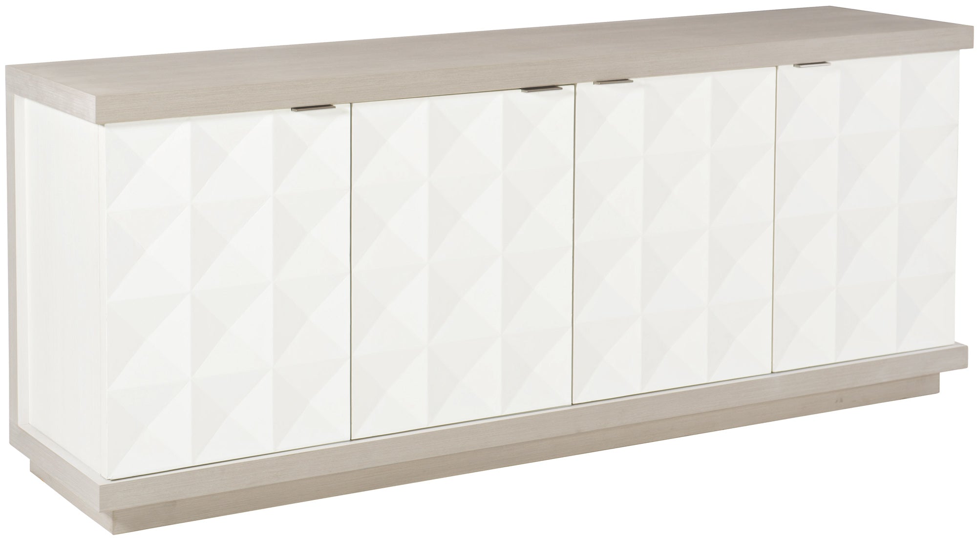 Bernhardt Furniture Axiom Buffet in Linear Grey