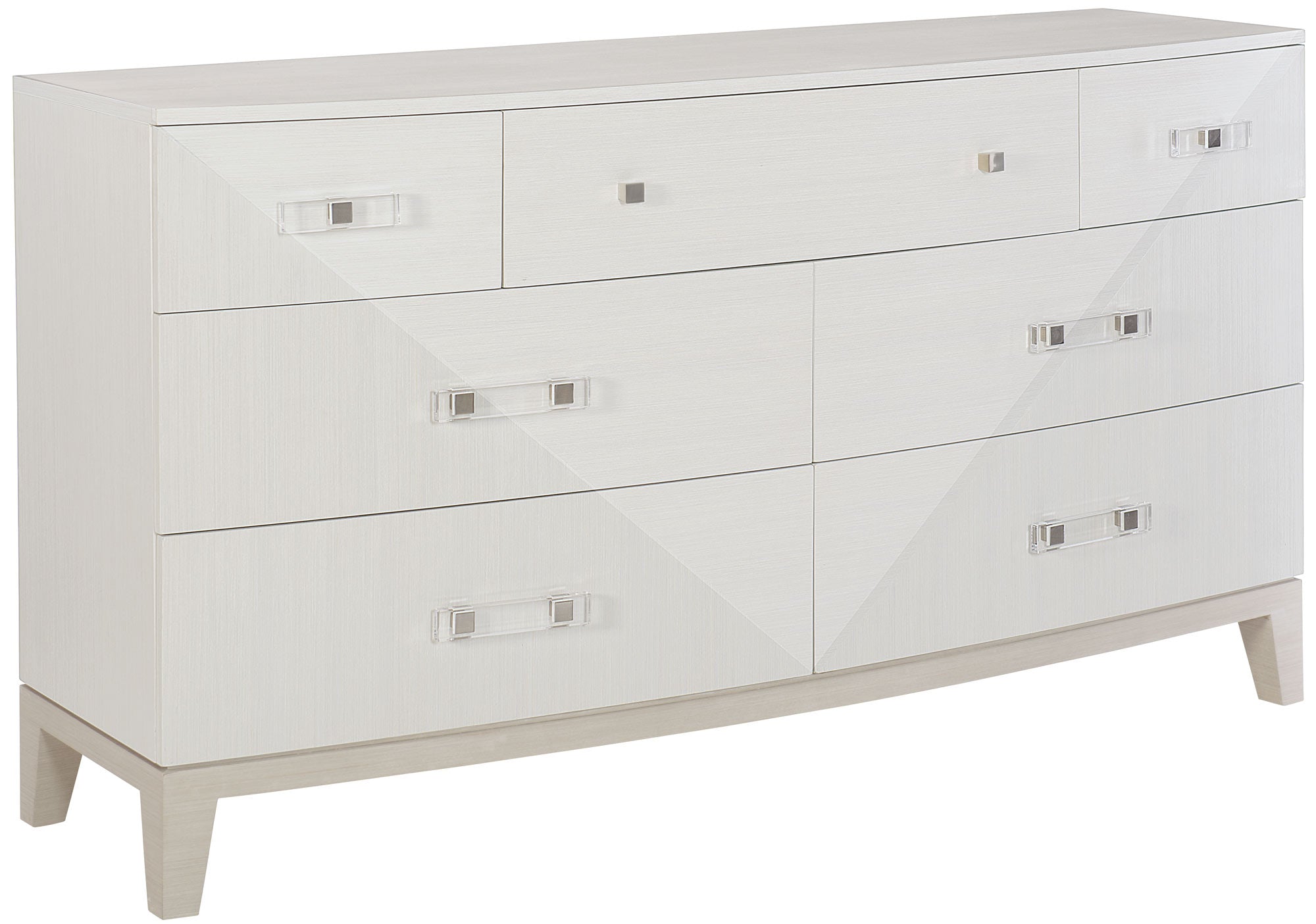 Bernhardt Furniture Axiom Dresser in Linear White & Gray
