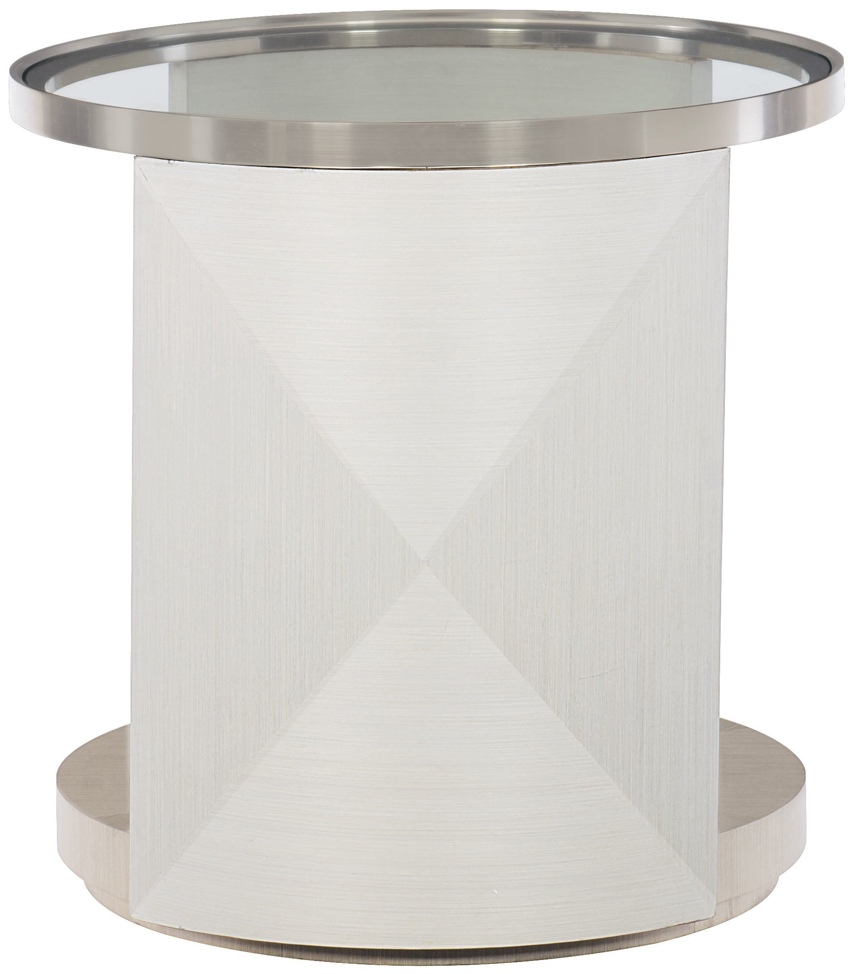 Bernhardt Furniture Axiom Side Table in Linear Grey