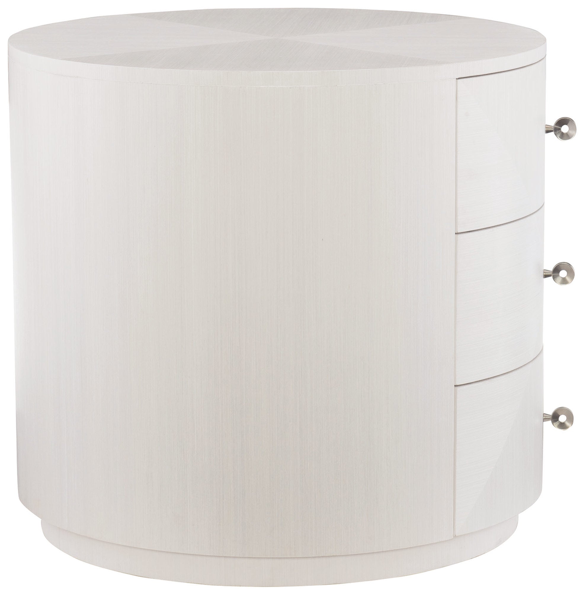 Bernhardt Furniture Axiom Drawer Side Table in Linear White