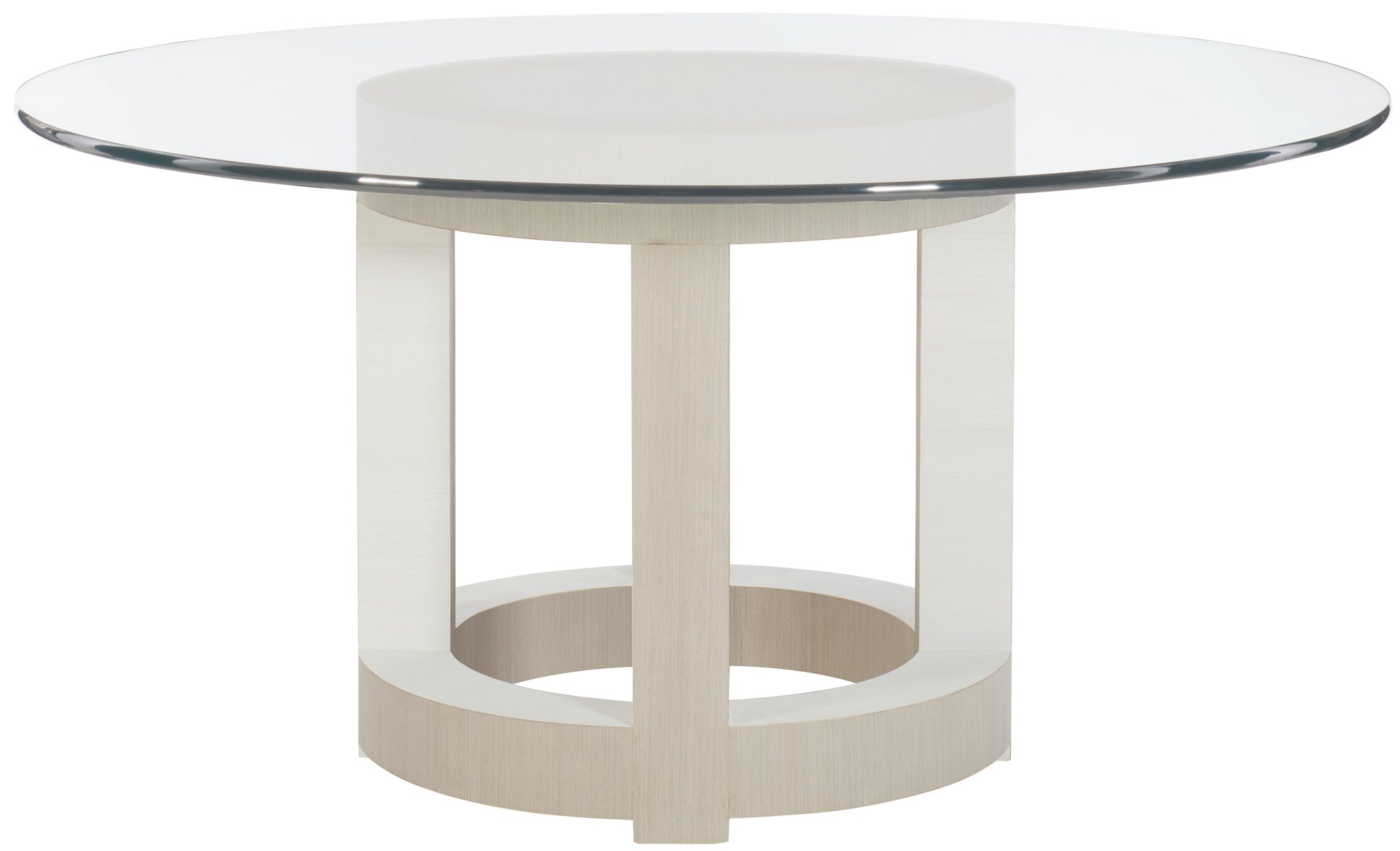 Bernhardt Furniture Axiom 60" Round Dining Table in Linear Grey