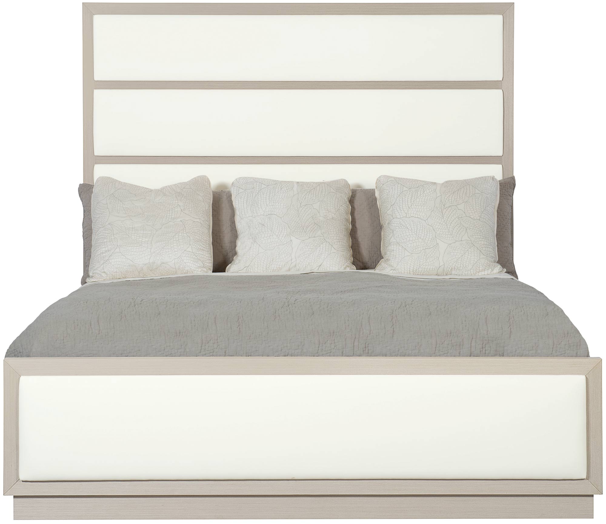 Bernhardt Furniture Axiom Panel Bed in Linear Grey