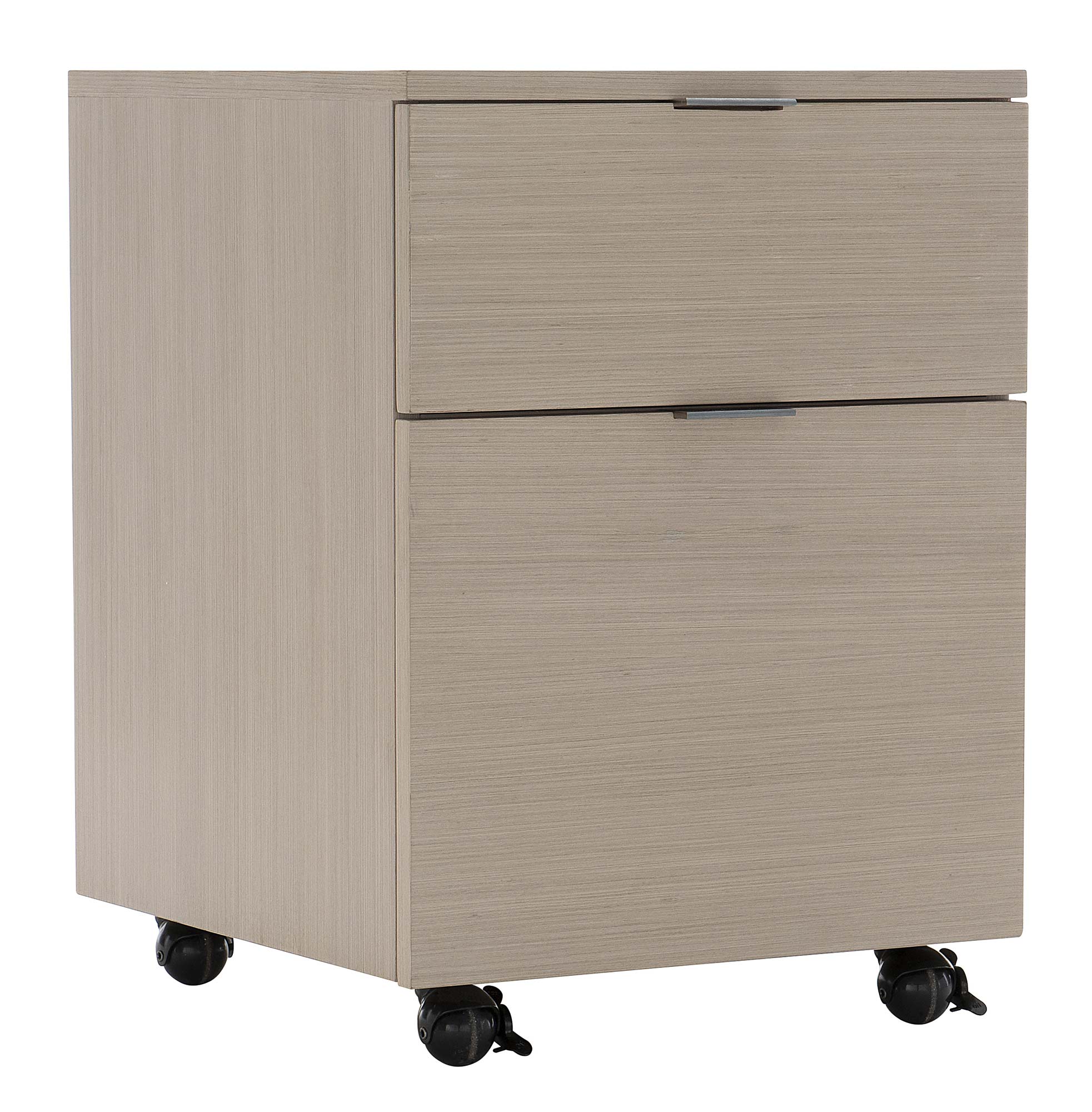 Bernhardt Furniture Axiom Two Drawer File Cabinet in Linear Grey