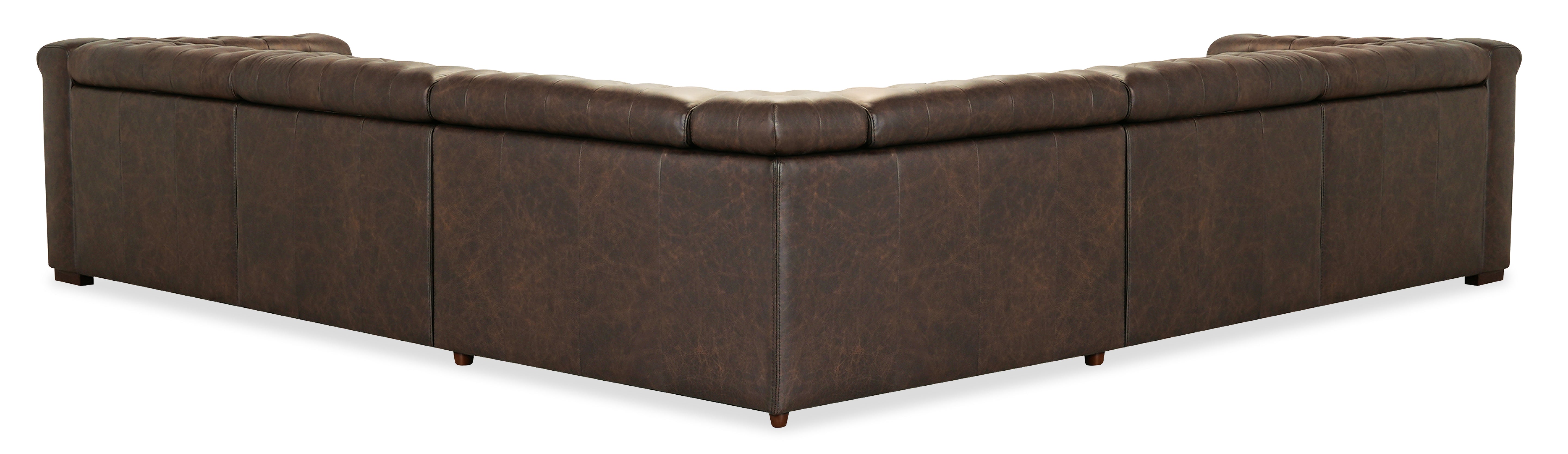 Hooker Furniture Savion Deux 5 Seat Sectional with Three Power Recliners and Six Power Headrests in Brown