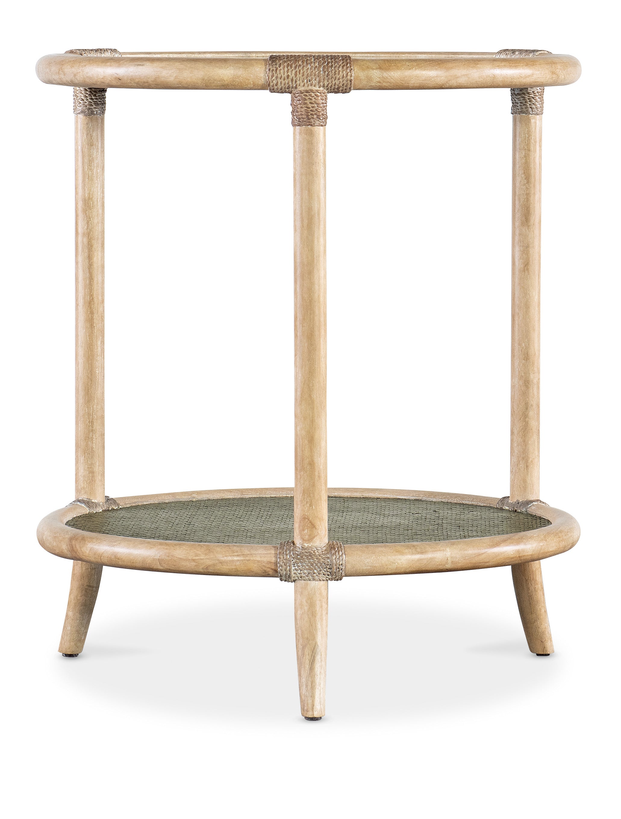 Hooker Furniture Retreat Raffia End Table in Greens