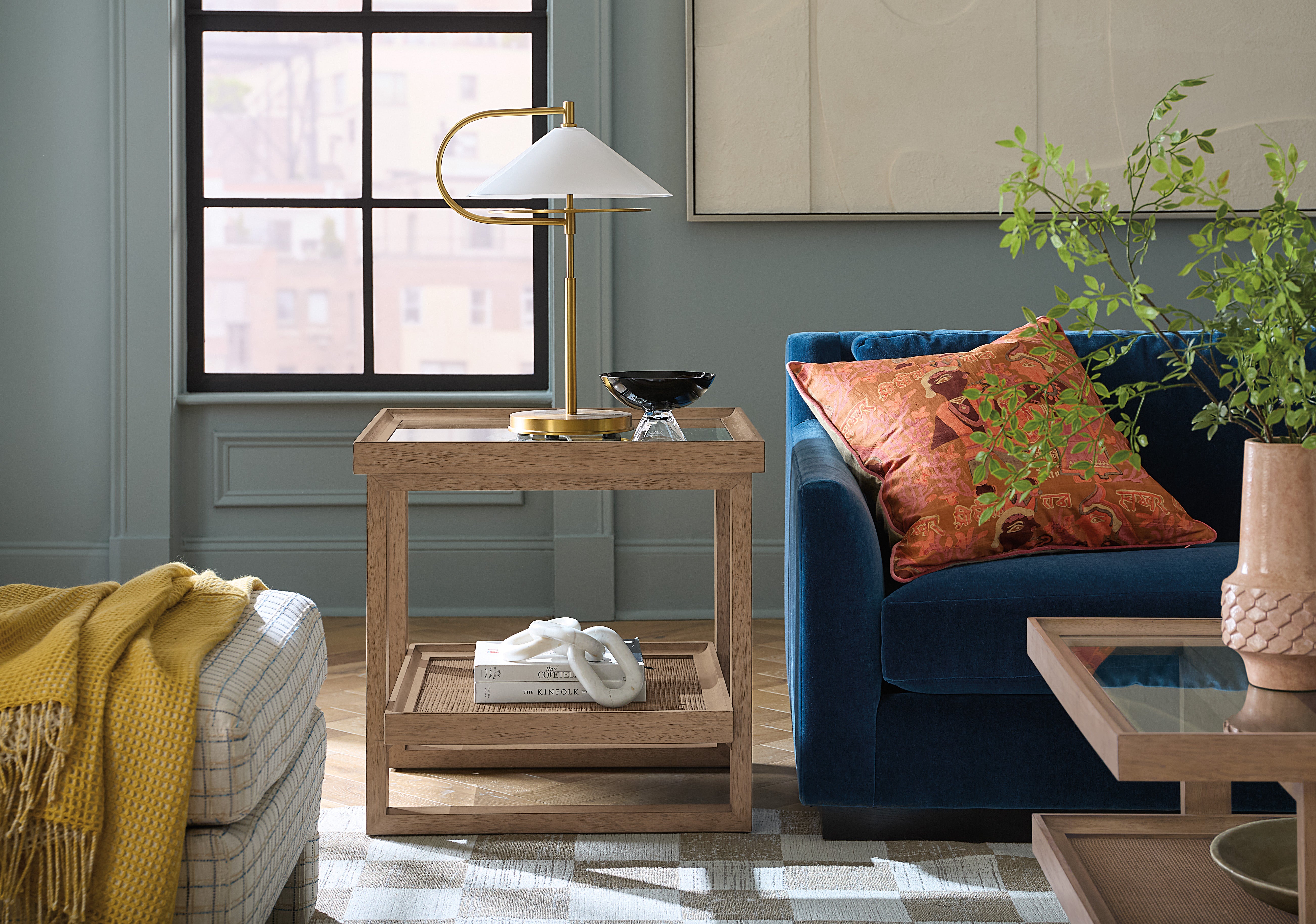 Hooker Furniture Sonnet Square End Table in Medium Wood