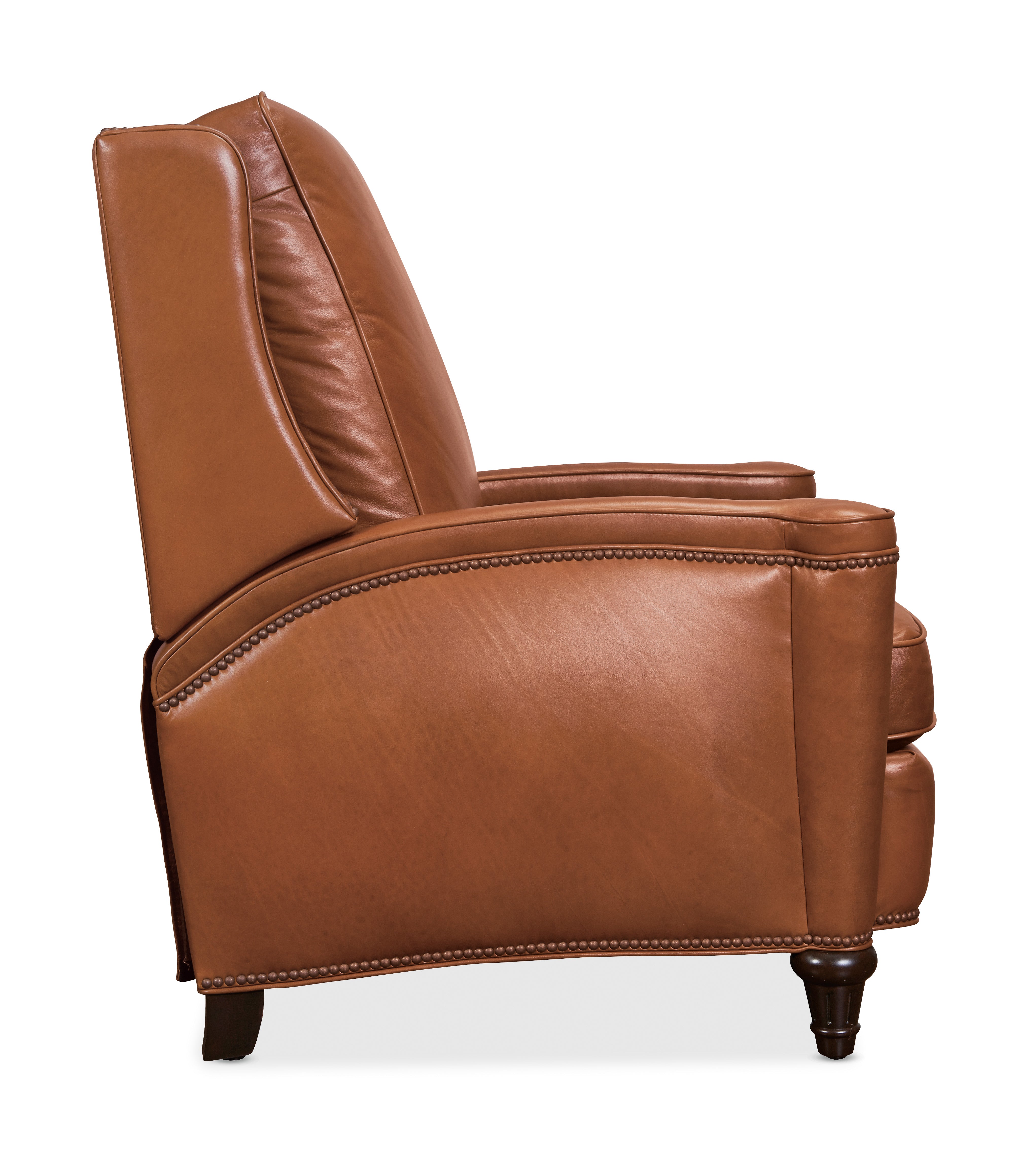 Hooker Furniture Rylea Manual Push Back Recliner in Brown