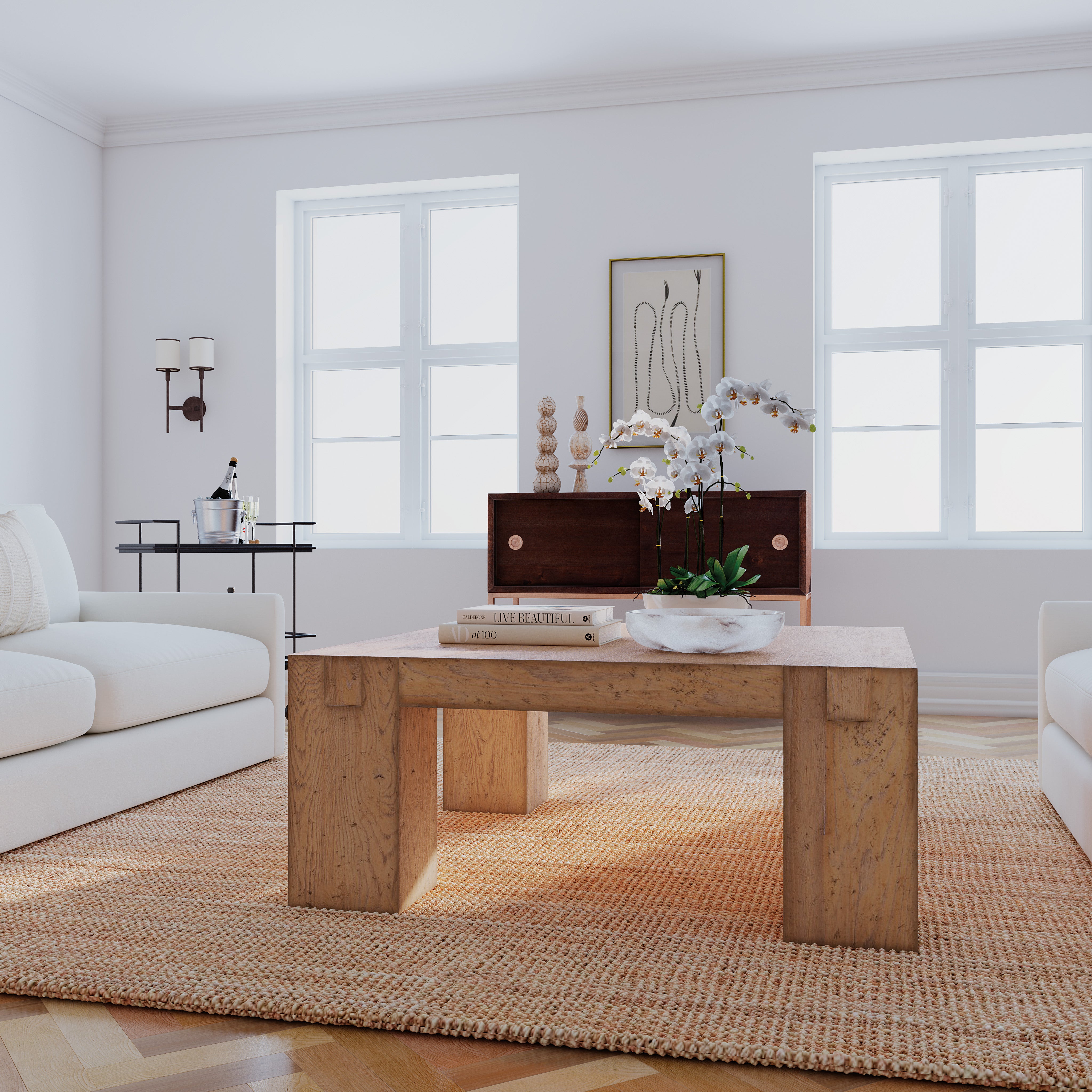 Hooker Furniture Commerce & Market Square Cocktail Table in Medium Wood