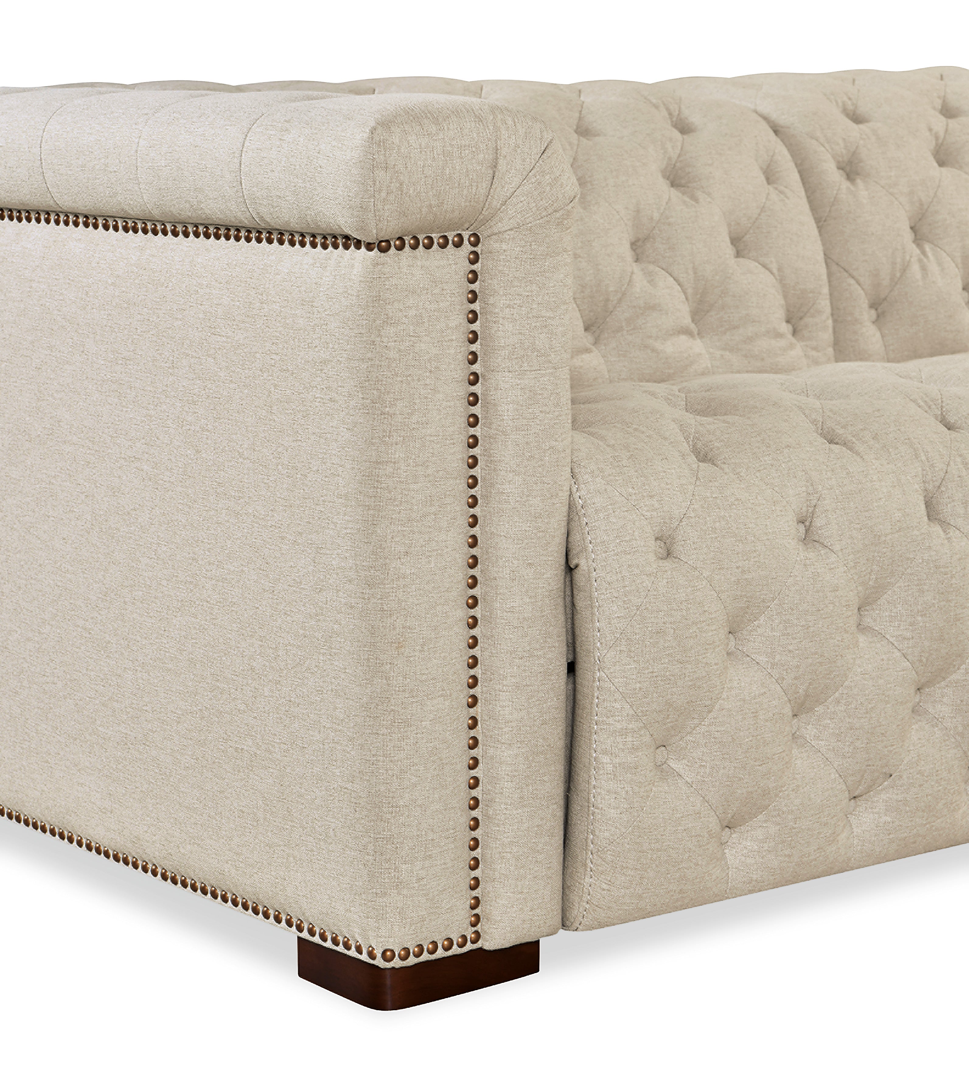 Hooker Furniture Savion Deux 5 Seat Sectional with Four Power Recliners and Six Power Headrests in Beige