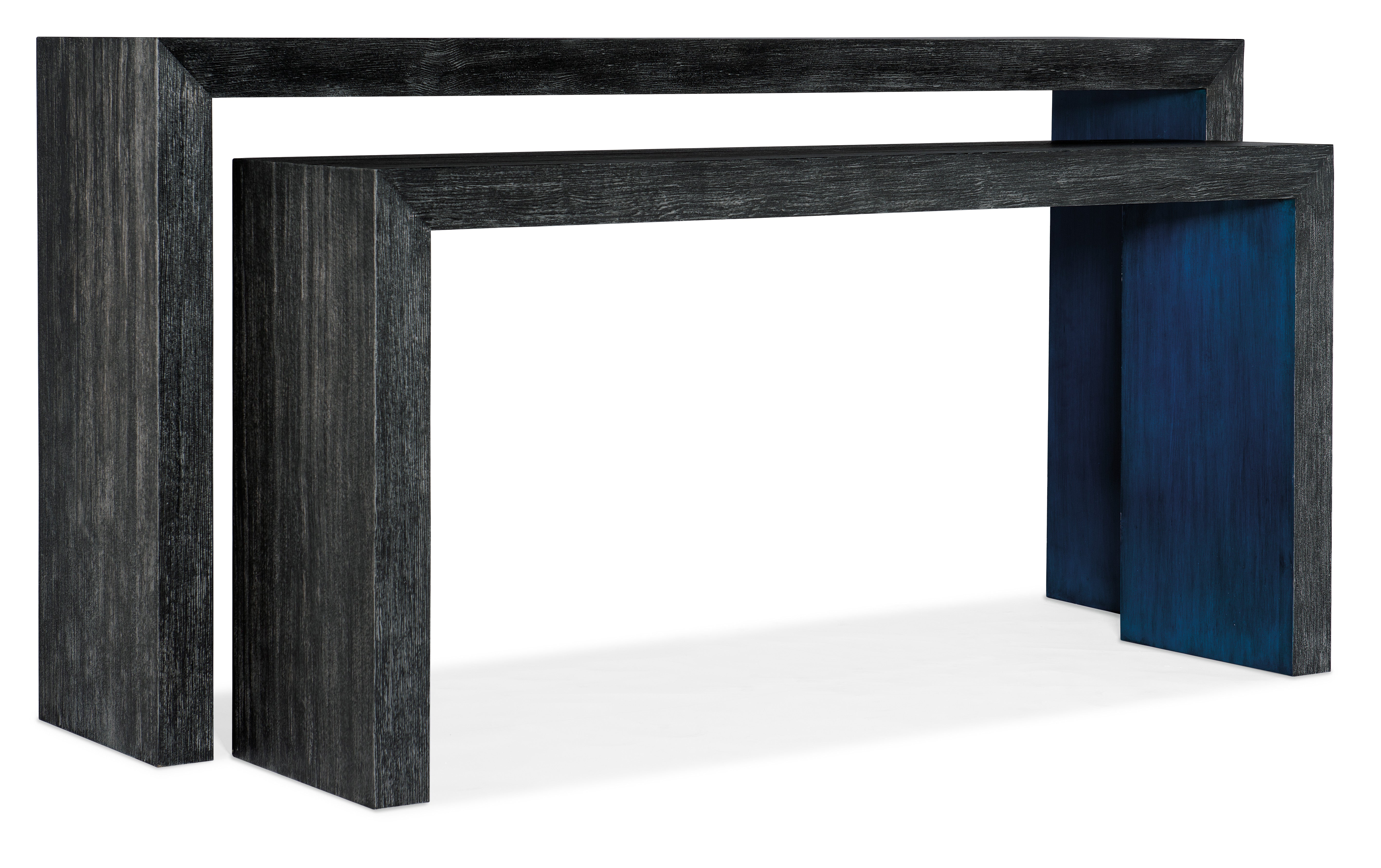 Hooker Furniture Melange Halen Nesting Sofa Tables in Blacks