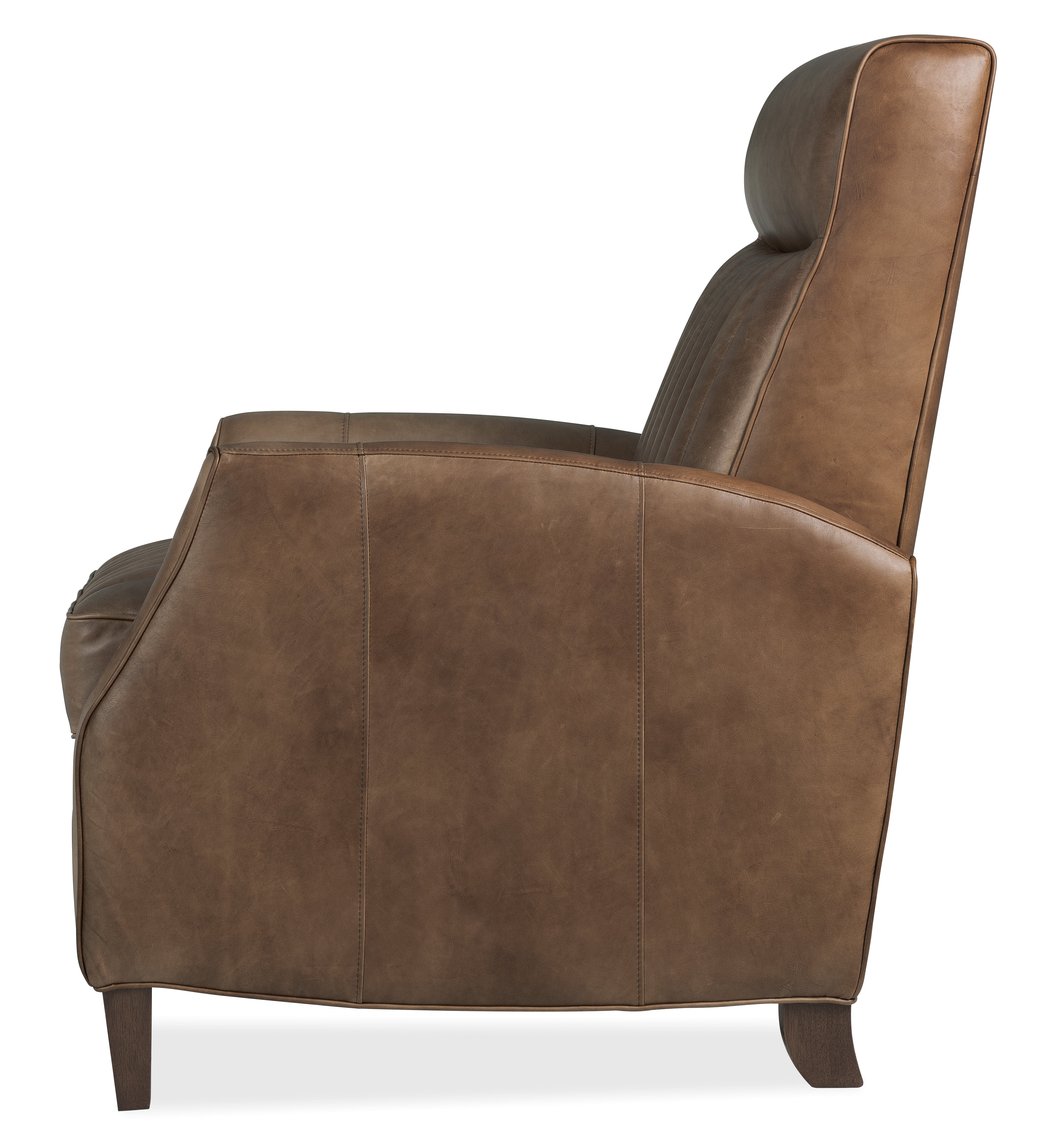 Hooker Furniture Denver Push Back Recliner in Brown