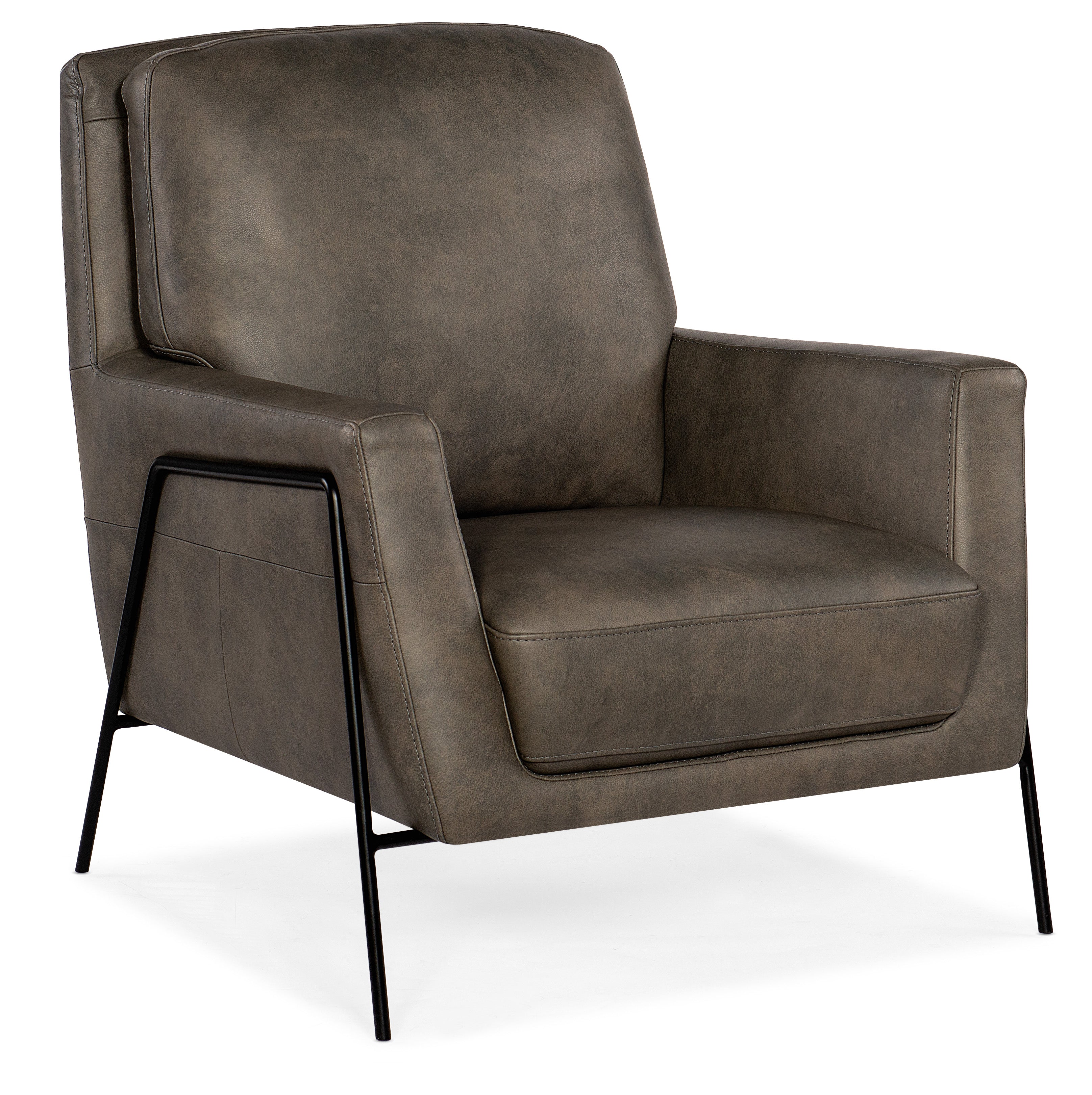 Hooker Furniture Amette Metal Frame Club Chair in Black