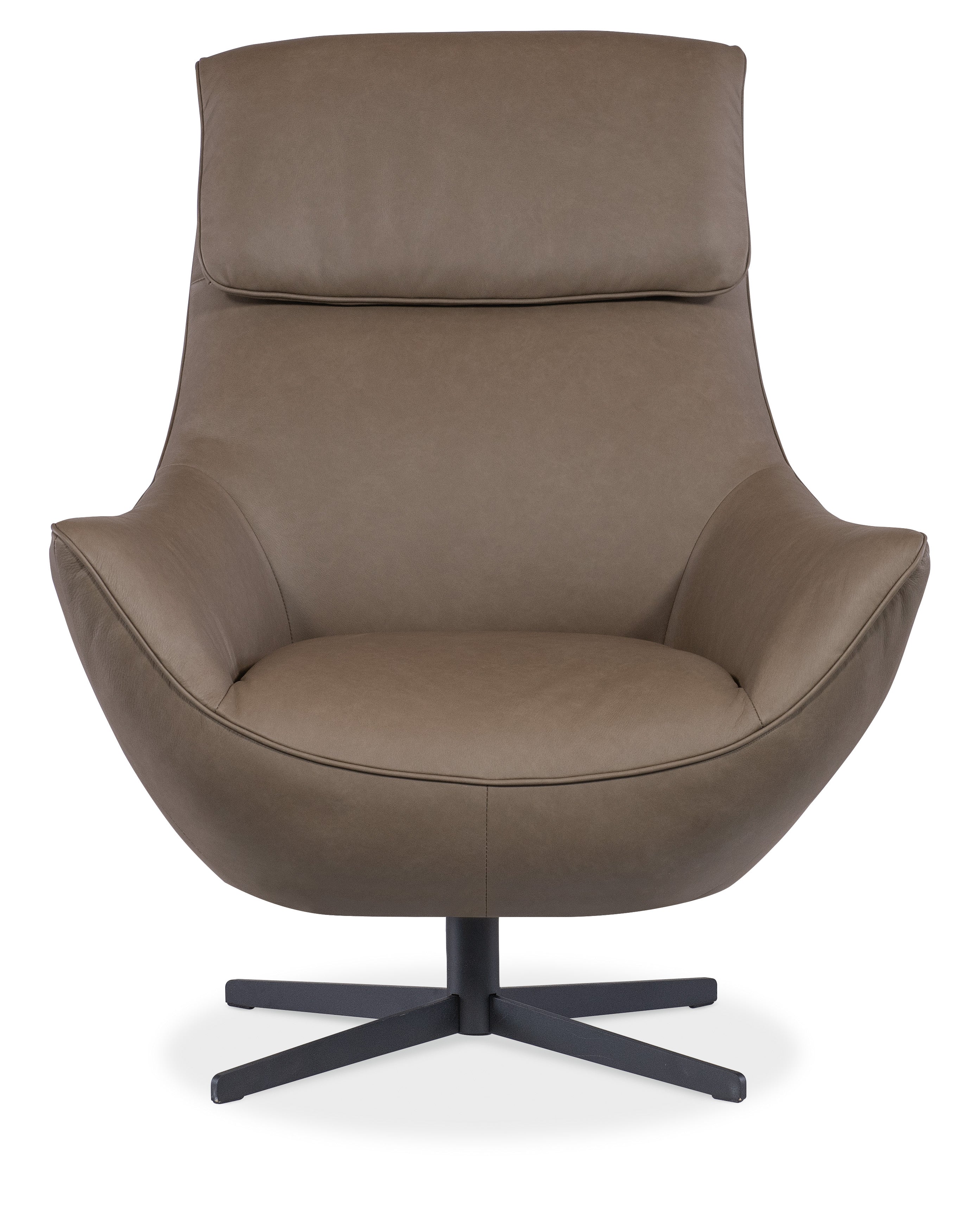 Hooker Furniture Hughes Swivel Chair in Brown