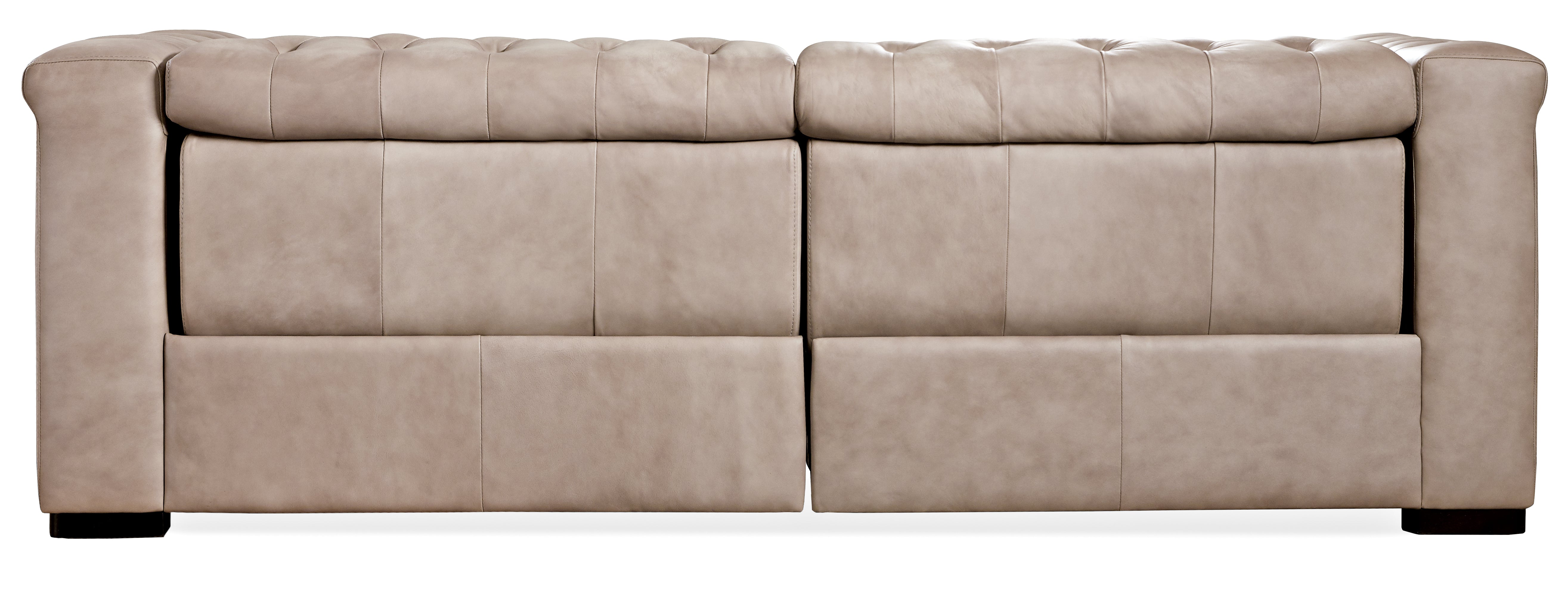 Hooker Furniture Savion 2 over 2 Sofa with Power Recline & Power Headrest in Light Brown