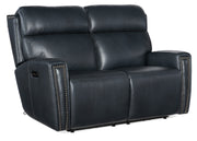 Hooker Furniture Ruthe Zero Gravity Power Recline Loveseat with Power Headrest in Medium Blue