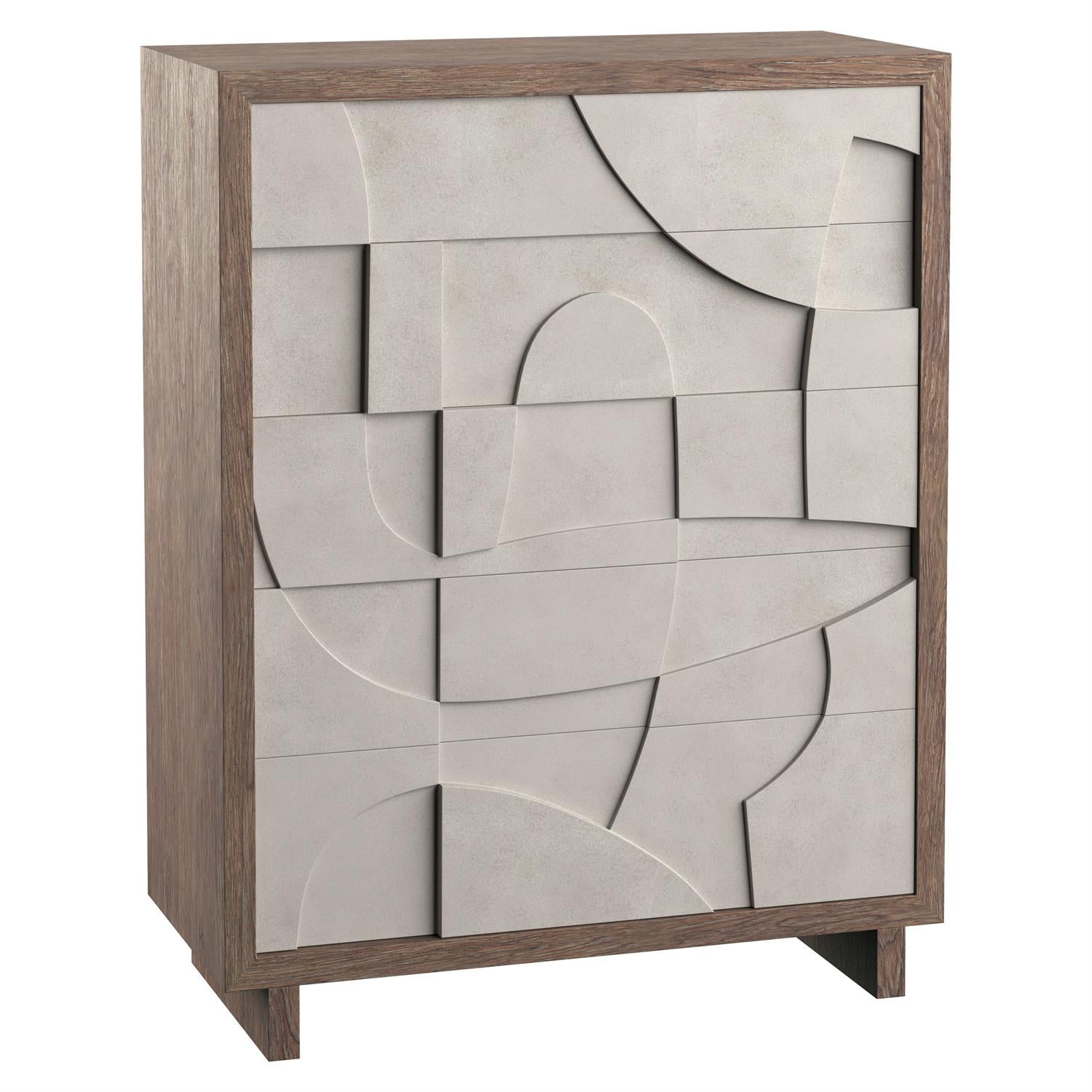 Bernhardt Furniture Casa Paros Tall Drawer Chest in Playa & Bedrock