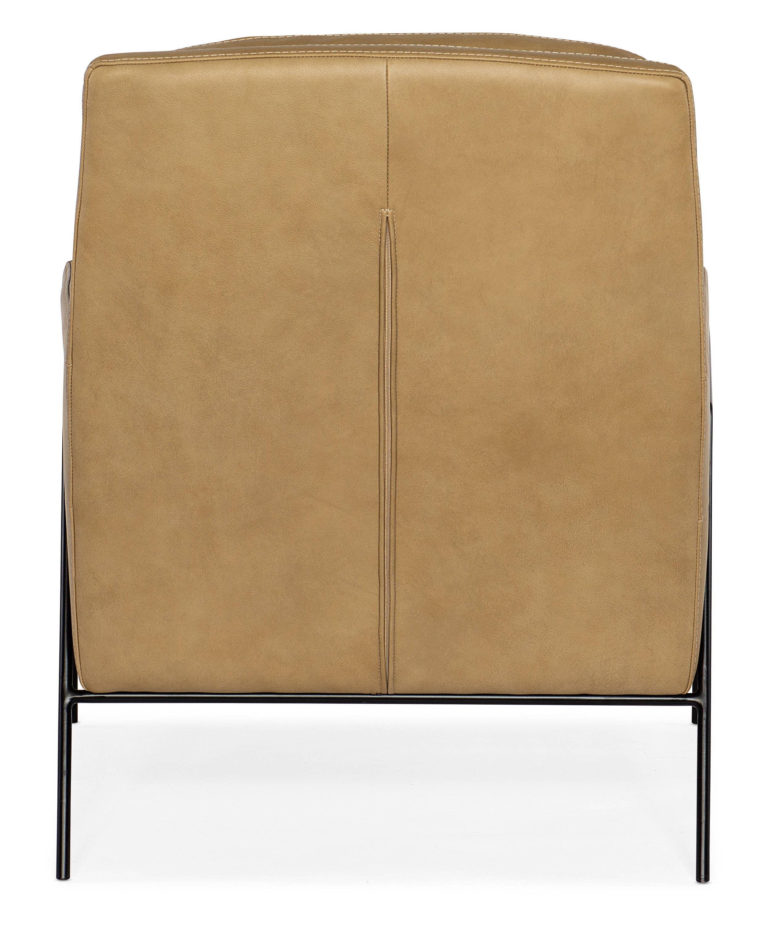 Hooker Furniture Amette Metal Frame Club Chair in Light Brown