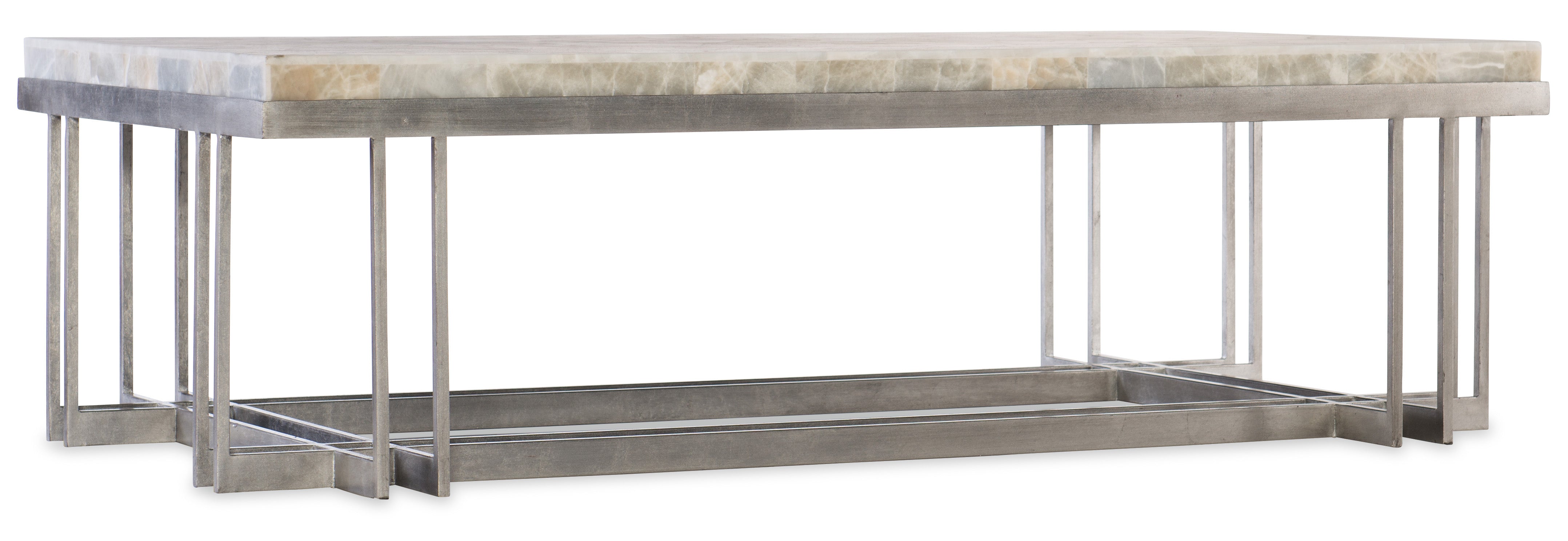 Hooker Furniture Melange Marin Rectangle Cocktail Table in Silvers