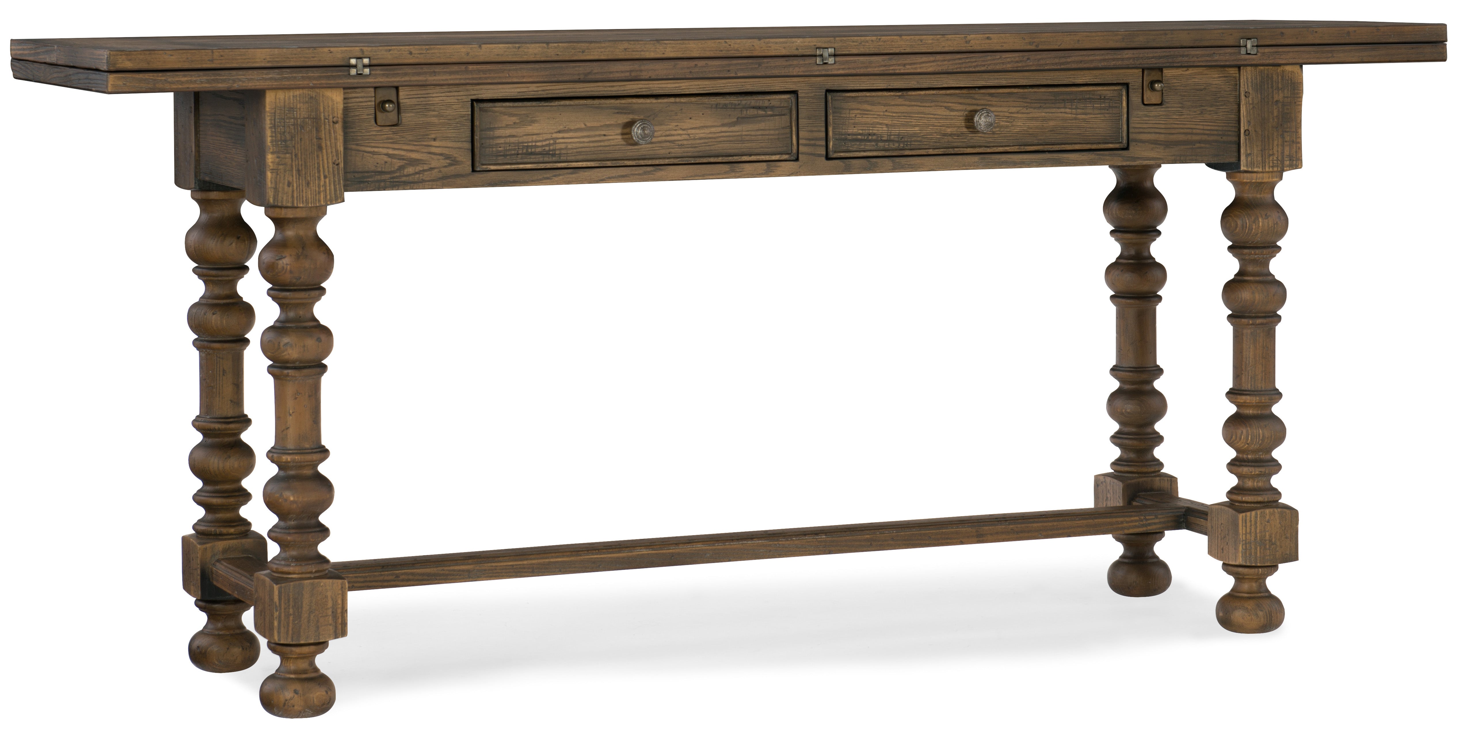 Hooker Furniture Bluewind Flip-Top Console Table in Dark Wood