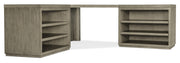 Hooker Furniture Linville Falls Corner Desk with Two Open Desk Cabinets