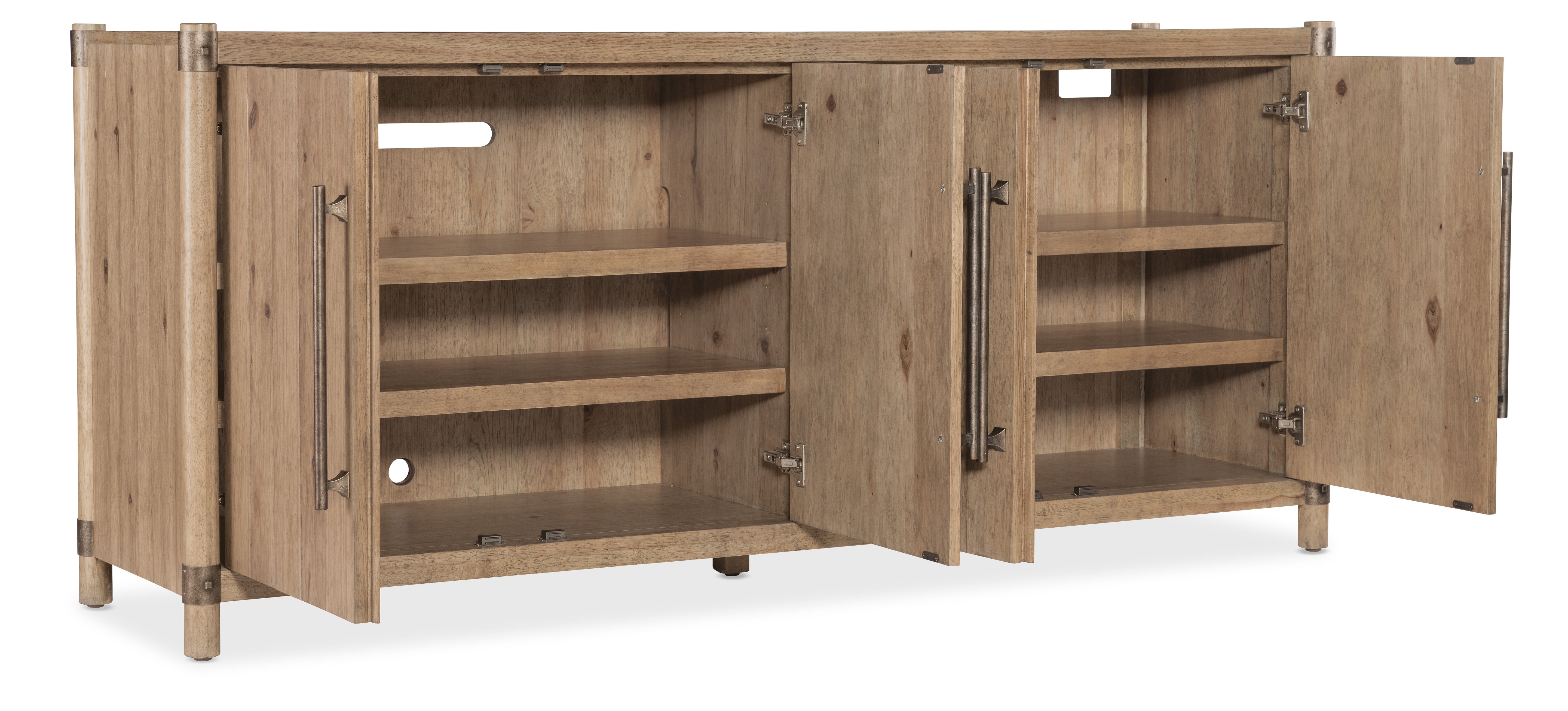Hooker Furniture Vineyard Row Entertainment Credenza in Light Wood