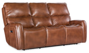 Hooker Furniture Crosby Zero Gravity Power Sofa with Power Headrest and Lumbar in Brown